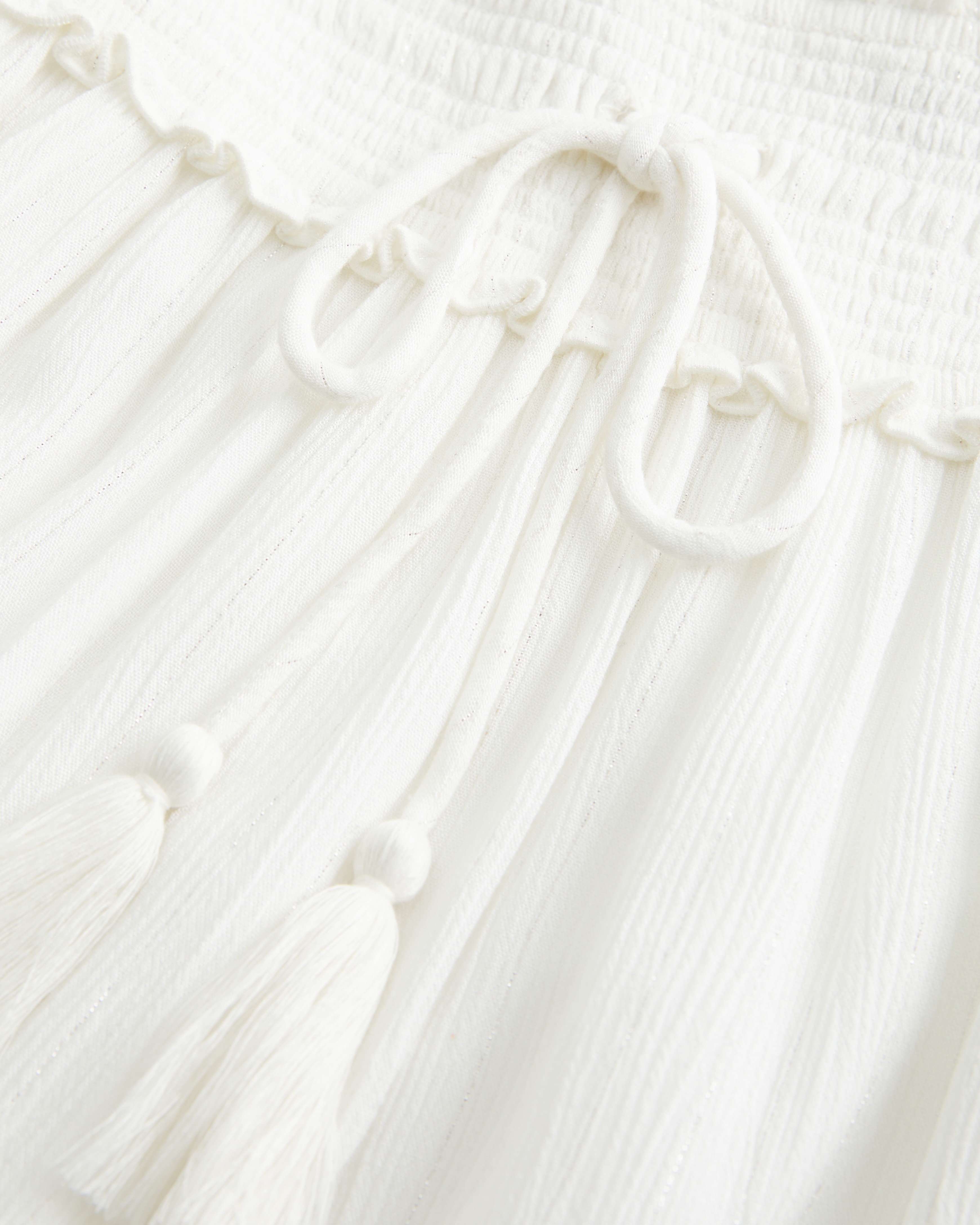 Shimmer Smocked Mini Dress