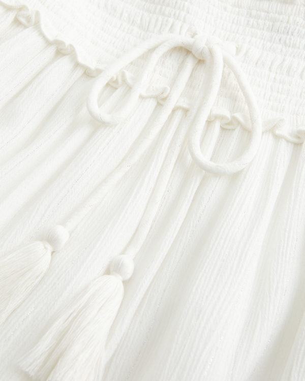 Shimmer Smocked Mini Dress