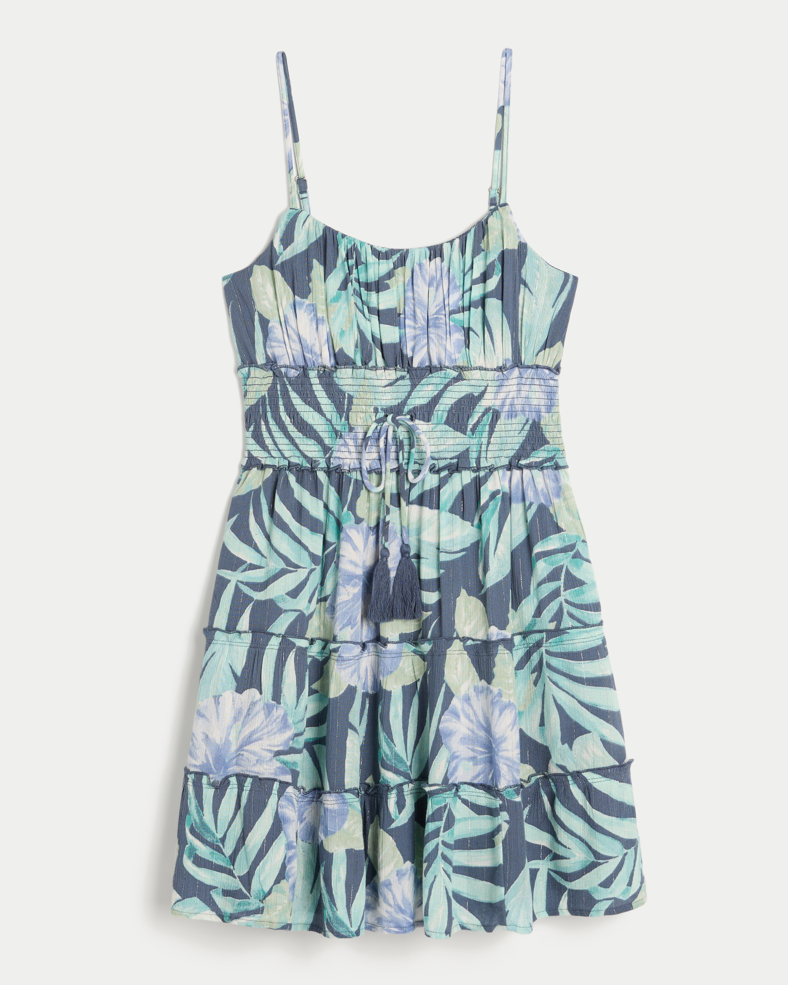 Shimmer Smocked Mini Dress