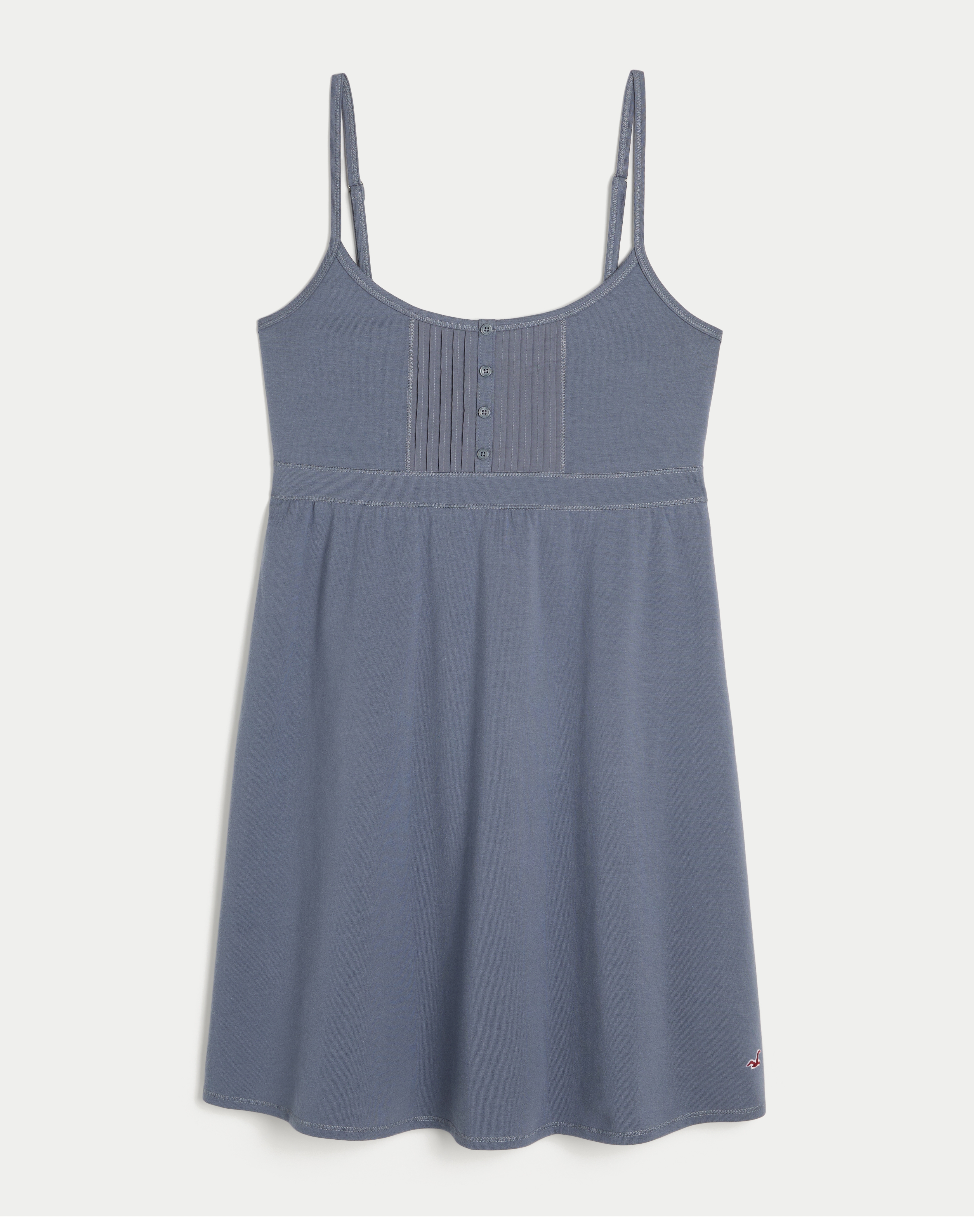 Pintuck Knit Mini Dress