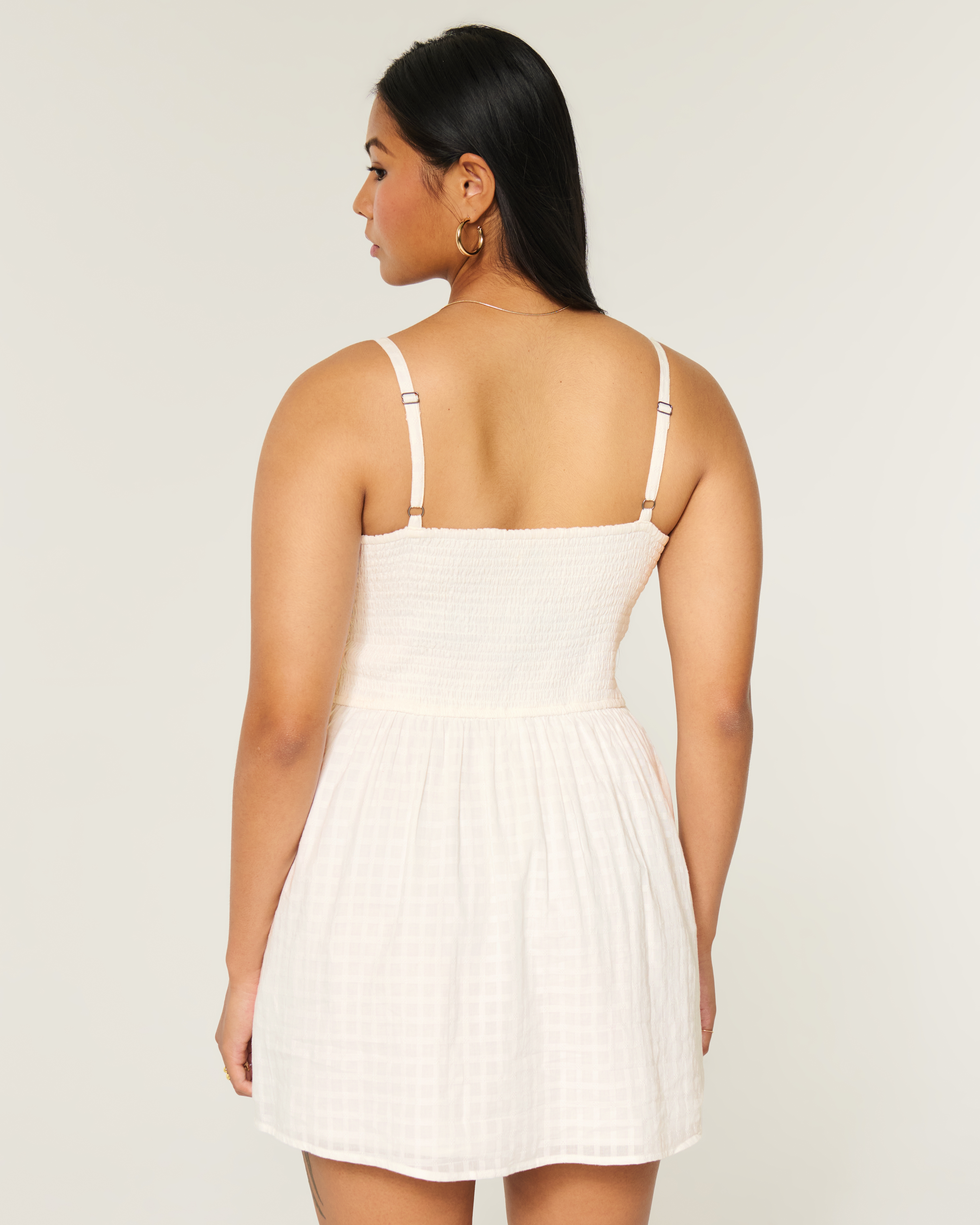 Lace Trim Mini Dress