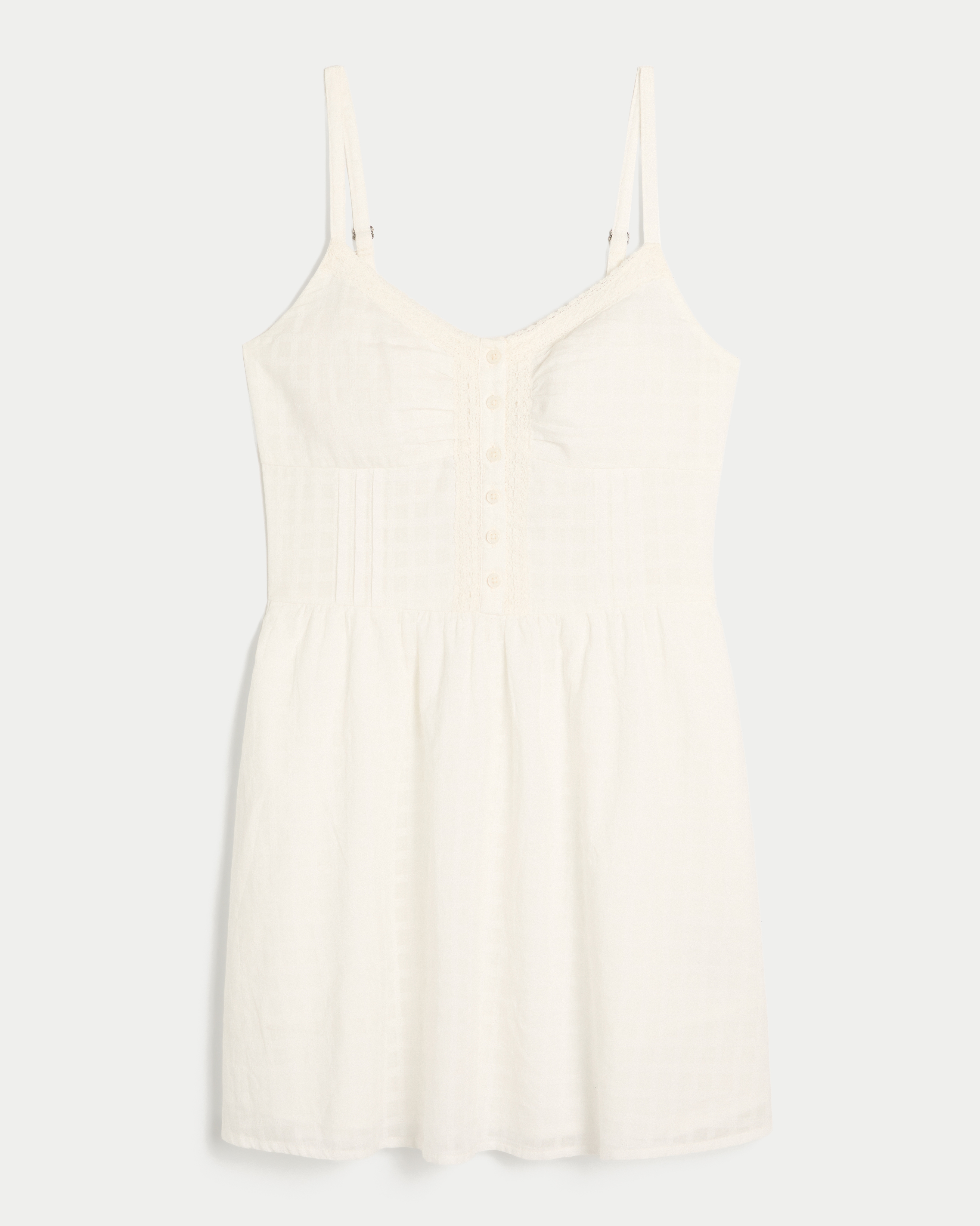 Lace Trim Mini Dress