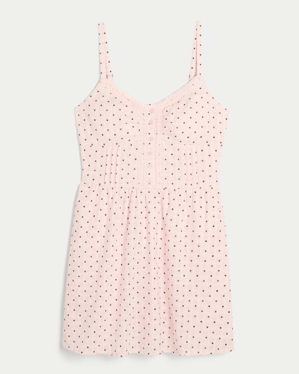 Lace Trim Mini Dress