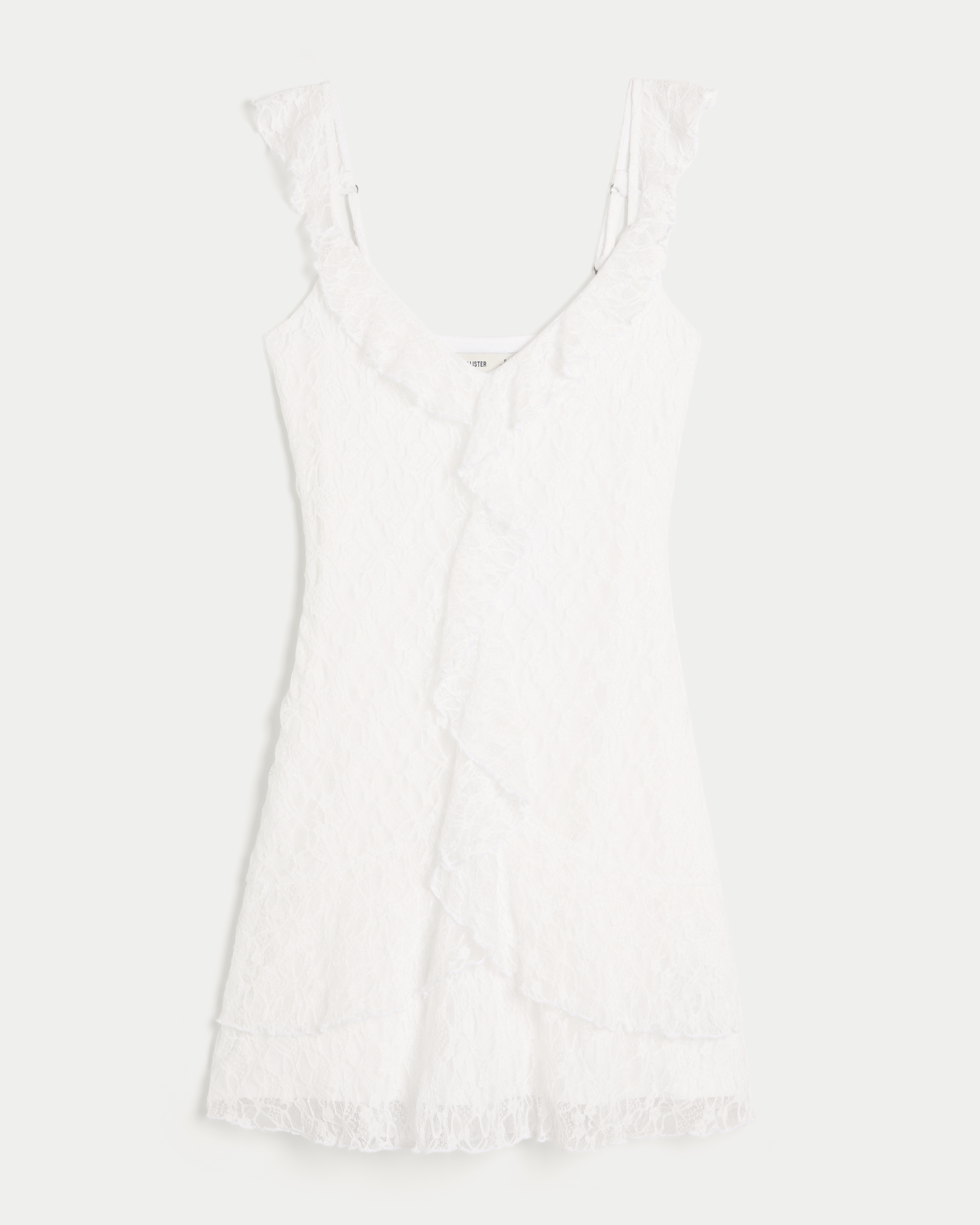 Lace Ruffle Mini Dress