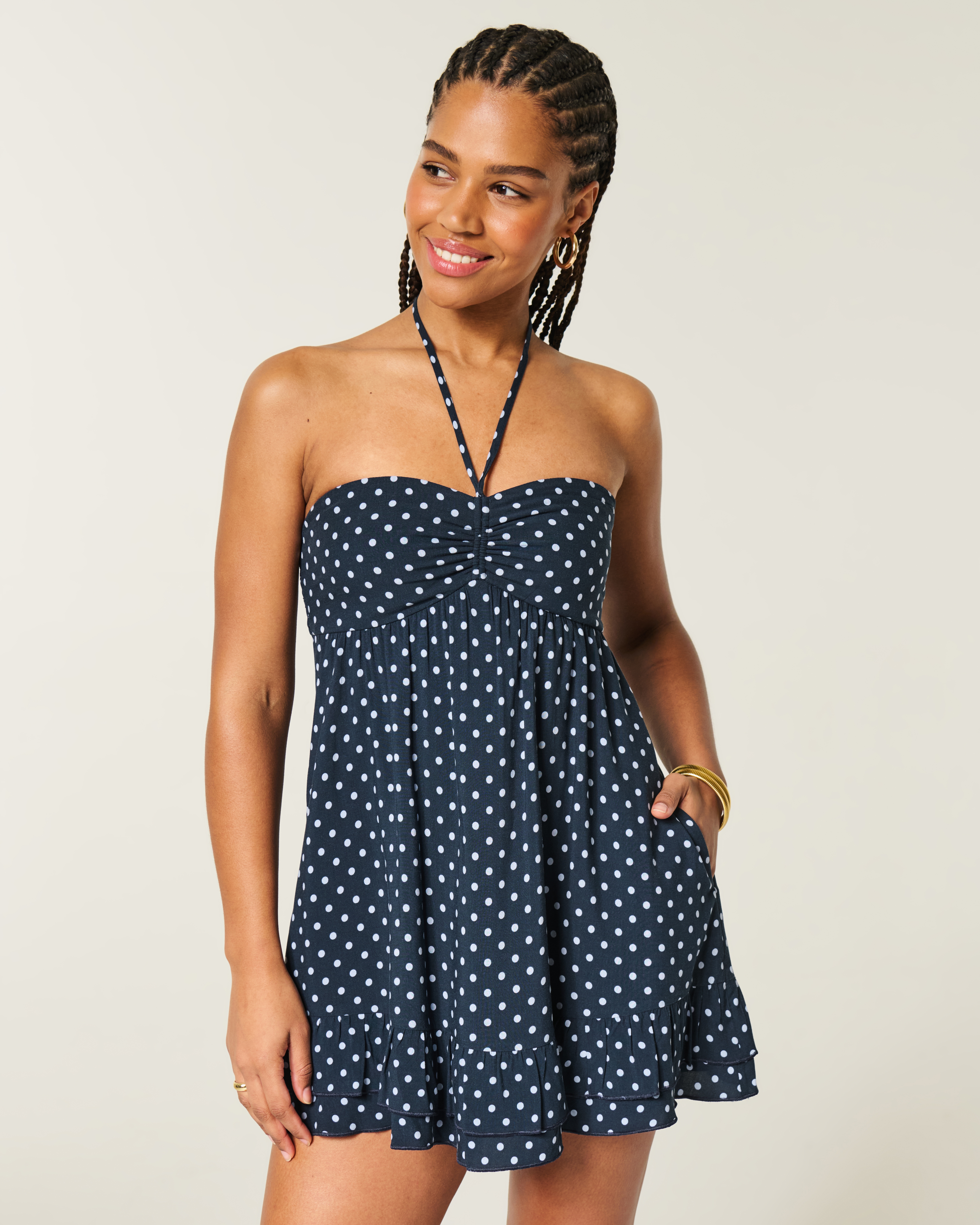 Strapless Babydoll Mini Dress