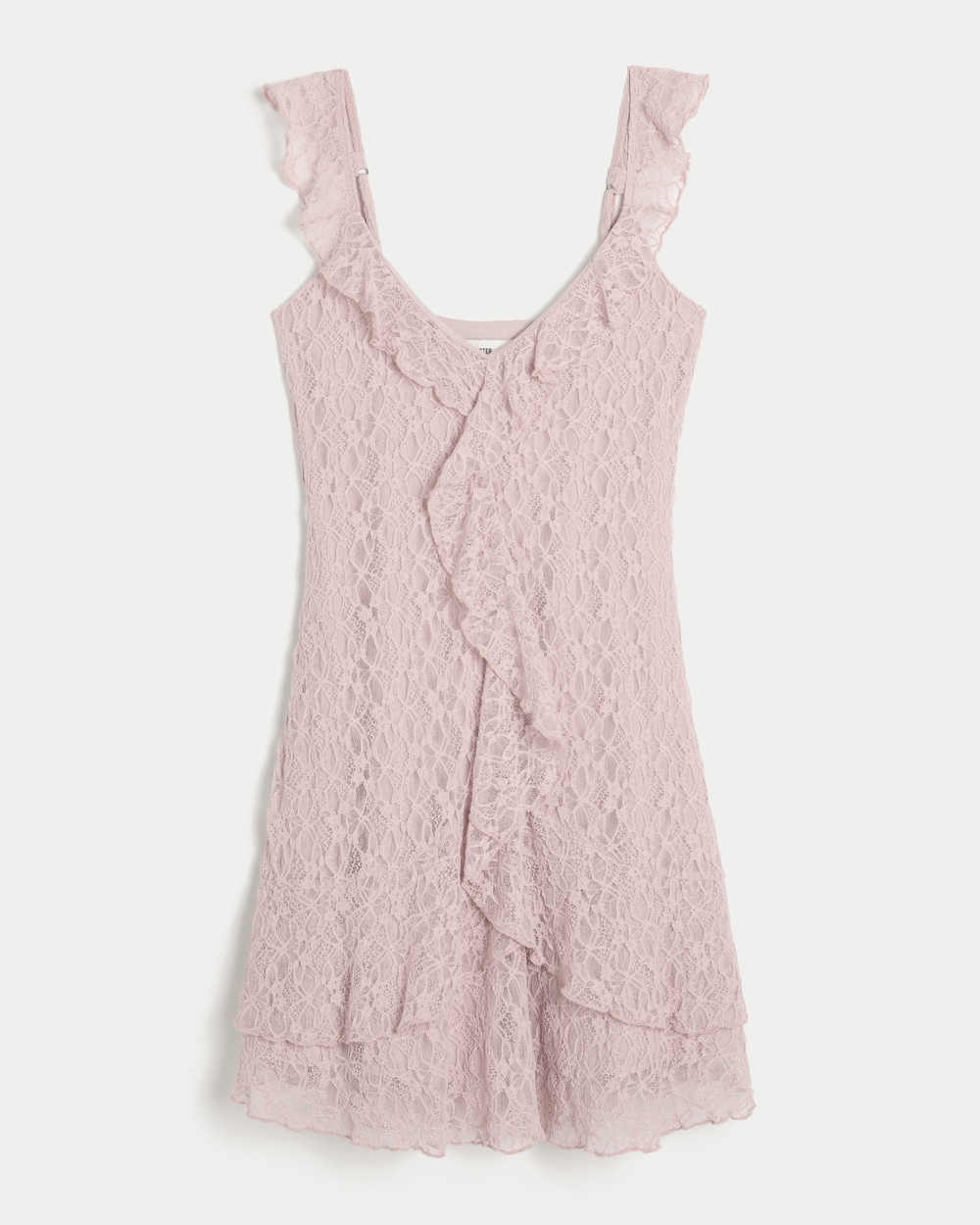 Lace Ruffle Mini Dress