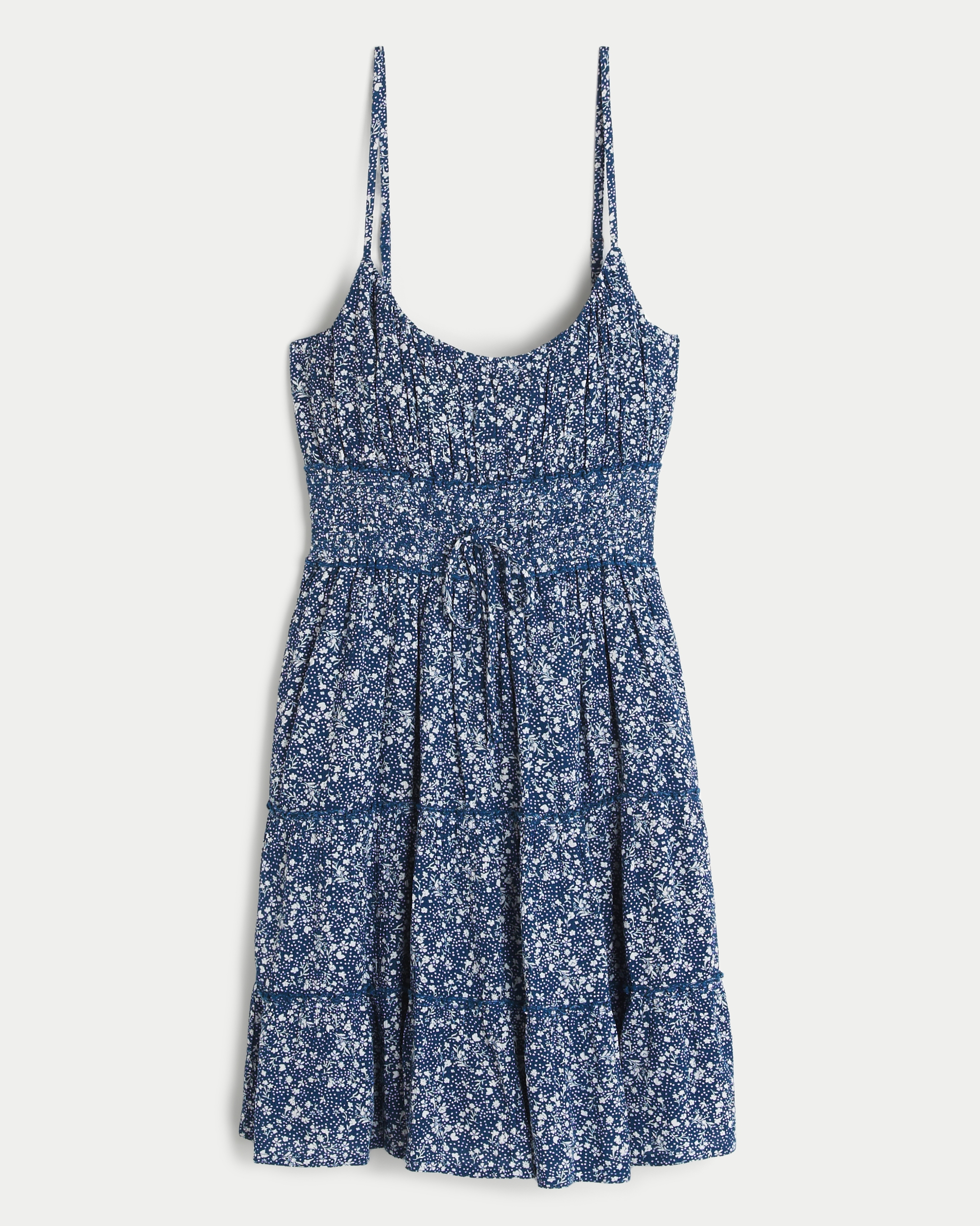 Smocked Waist Mini Dress