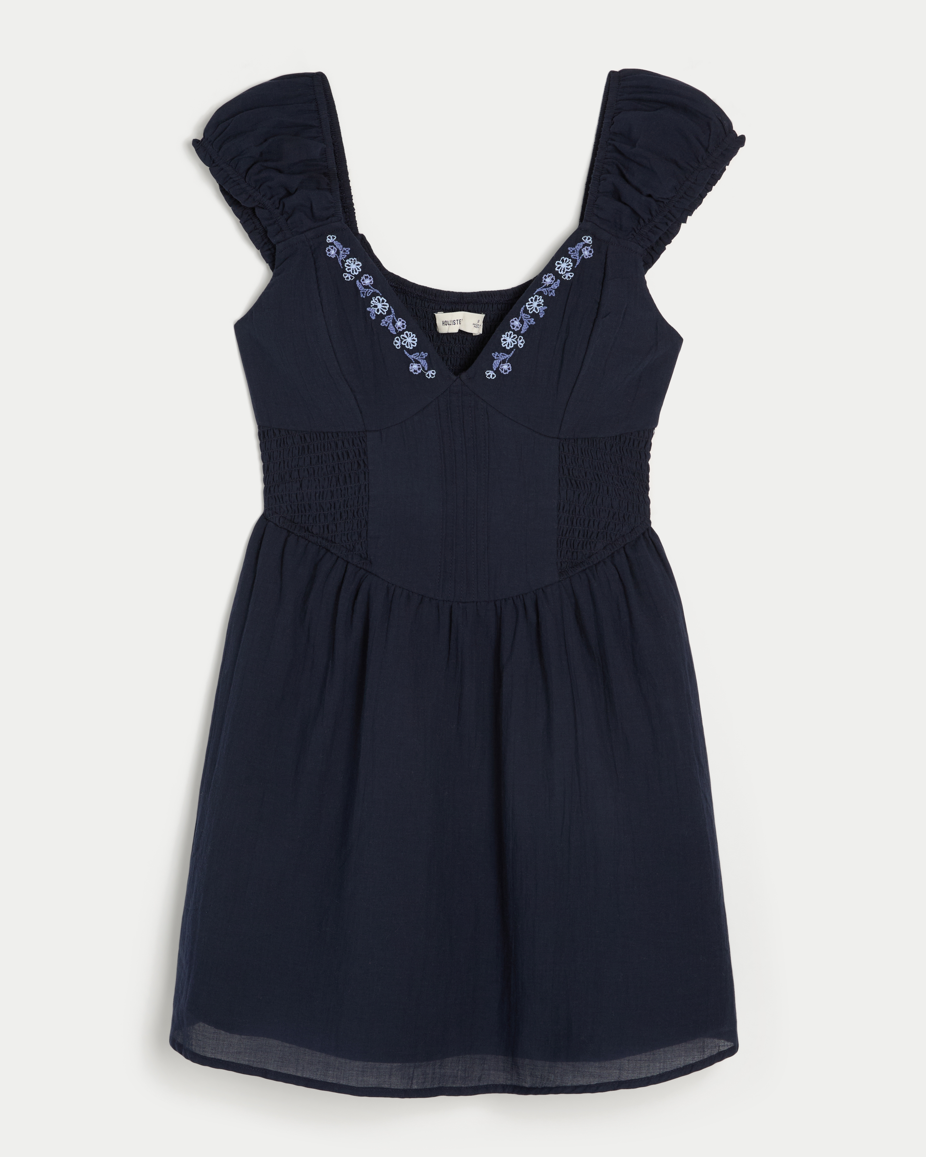 Embroidered Mini Dress