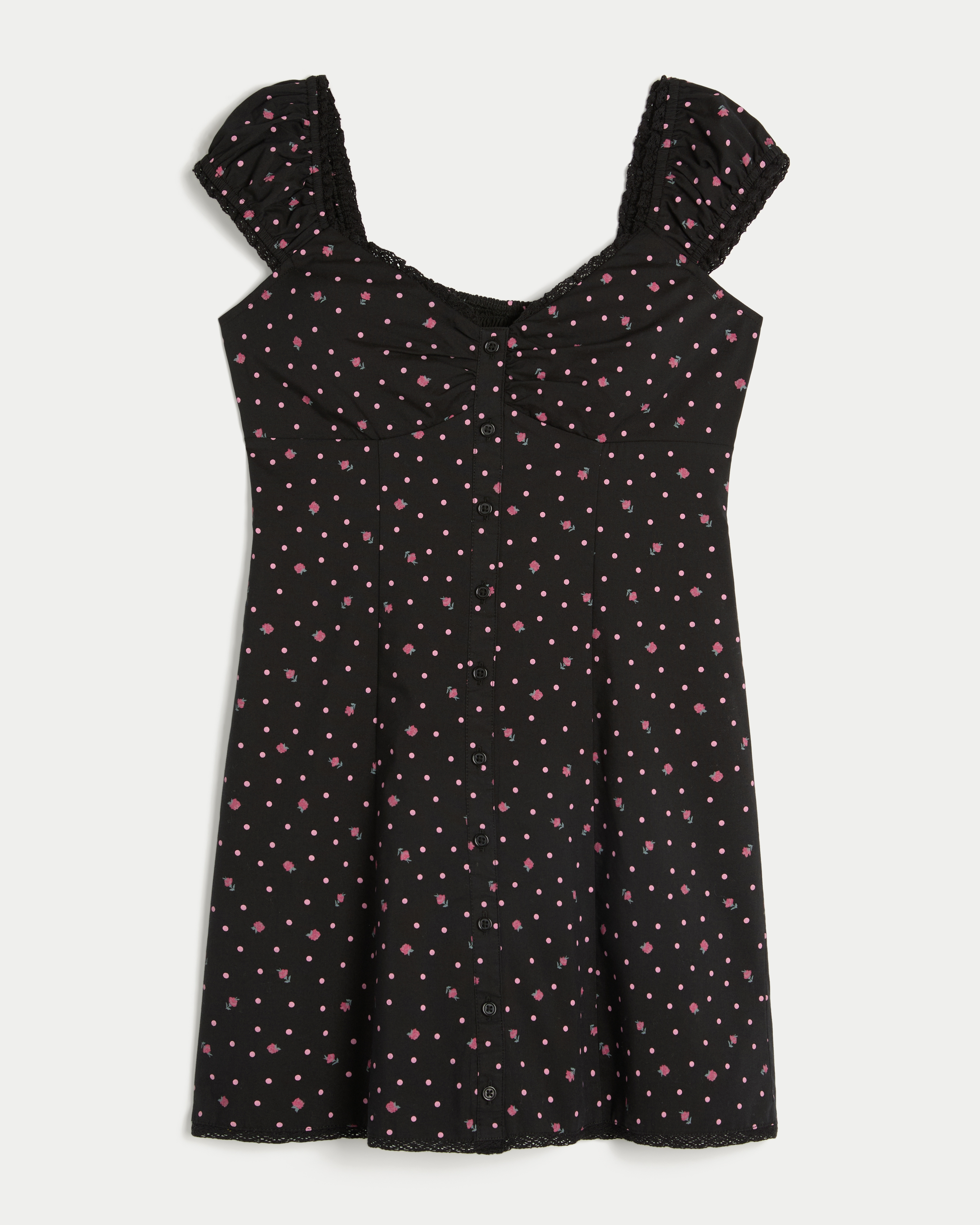 Cap Sleeve Button Shirt Dress