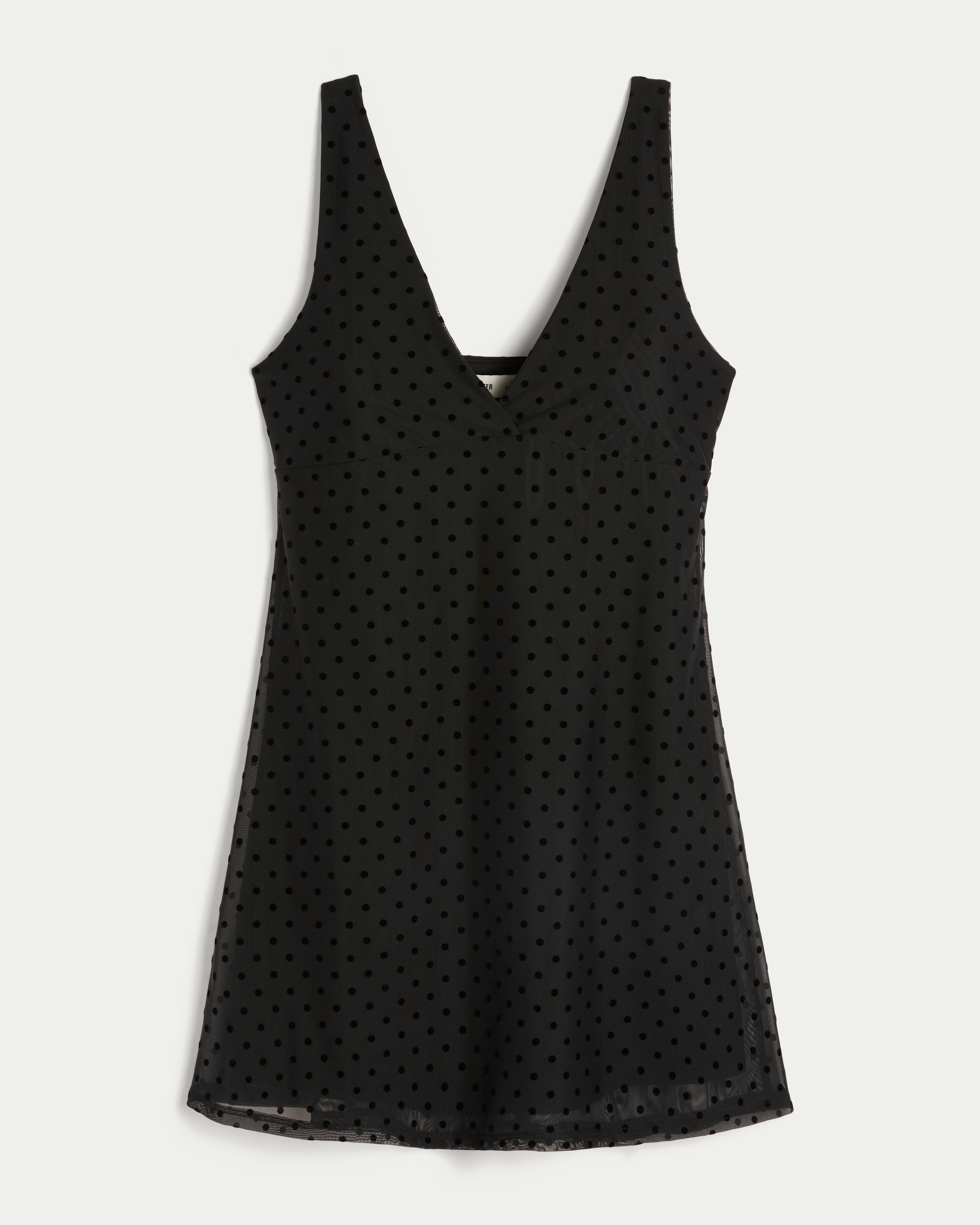 Dot Mesh Mini Dress