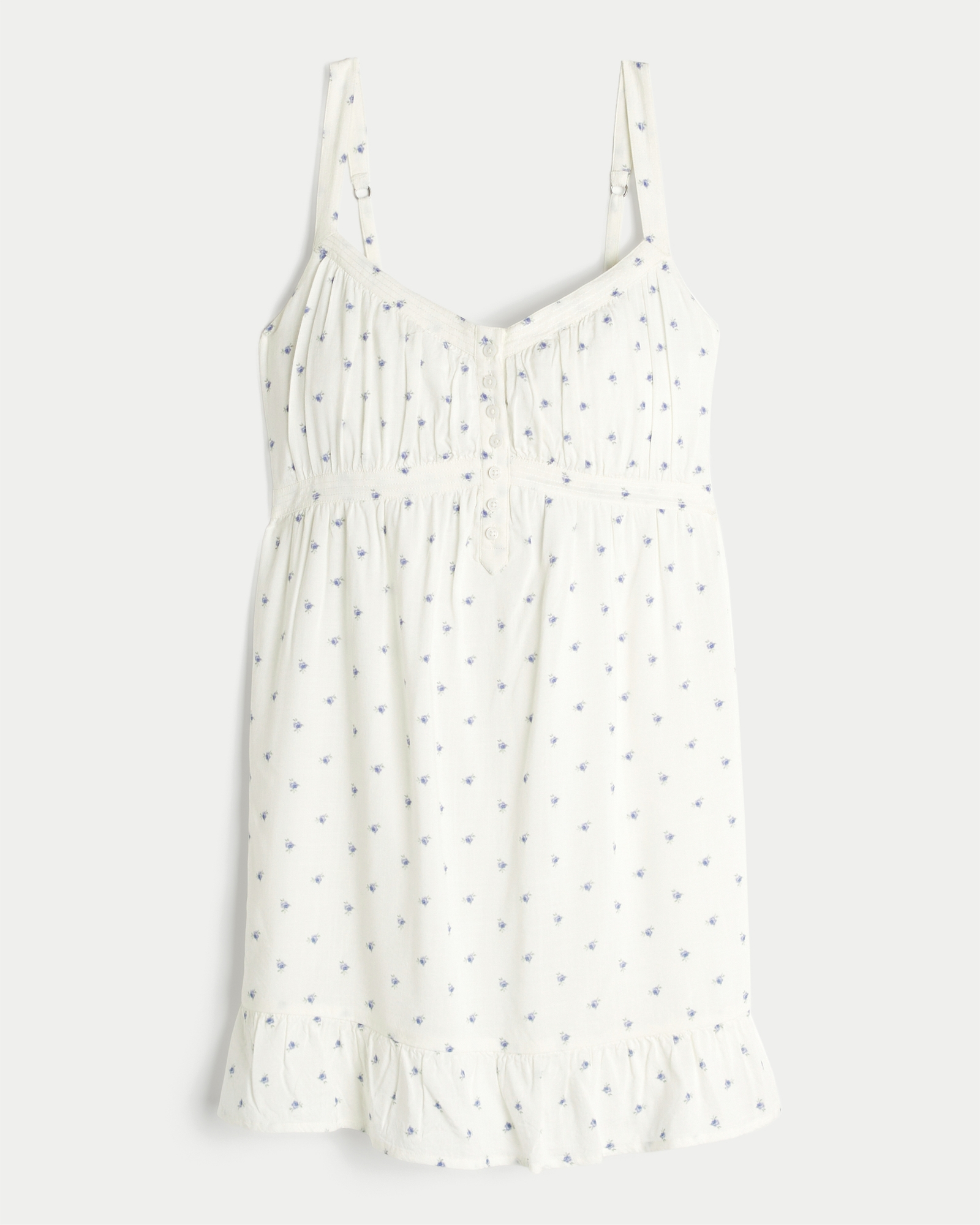 button front a line dress hollister Women's Button Front Mini Dress in Light Pink Stripe Size M PETITE from Hollister