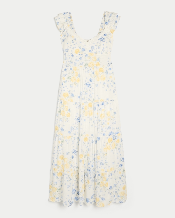 Women's Short-Sleeve Midi Dress | Women's Dresses | HollisterCo.com