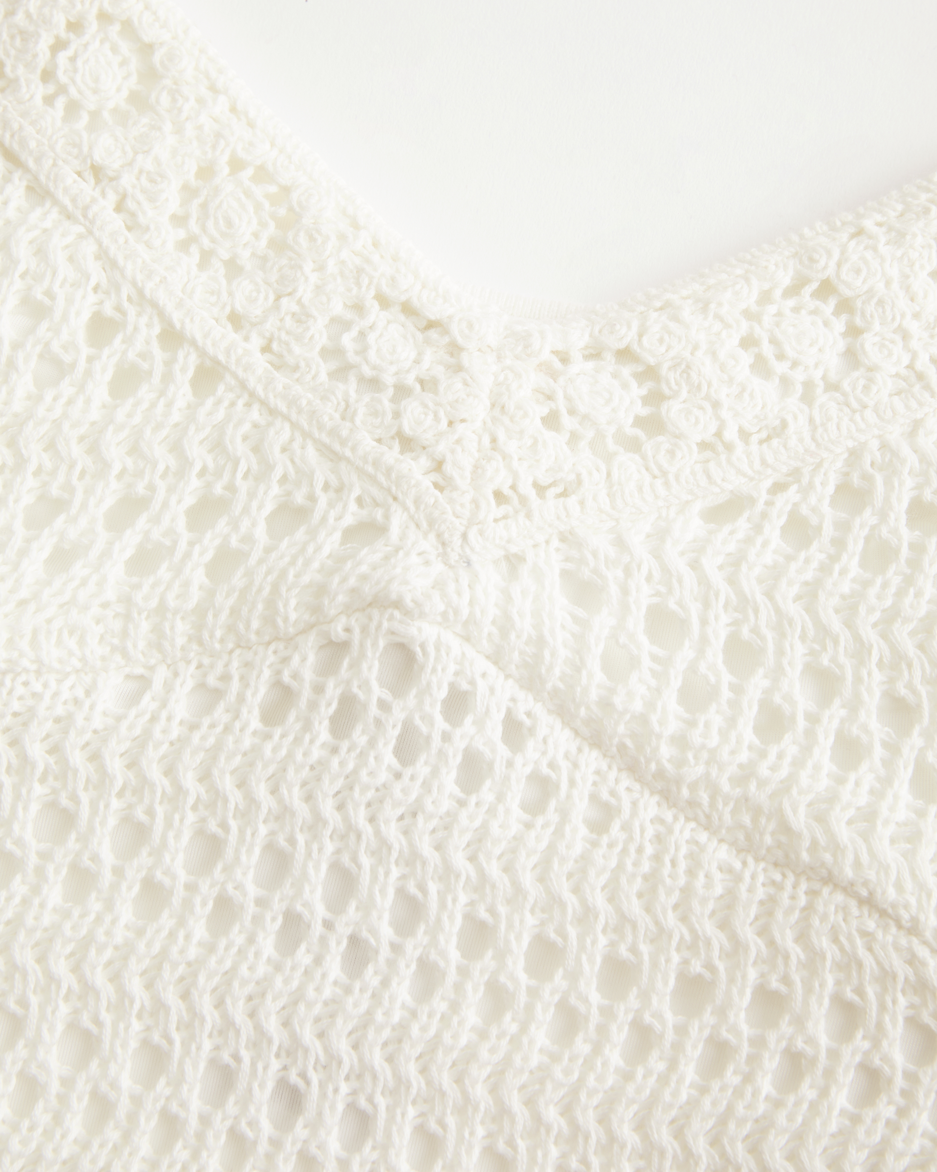 Crochet-Style Knit Midi Dress