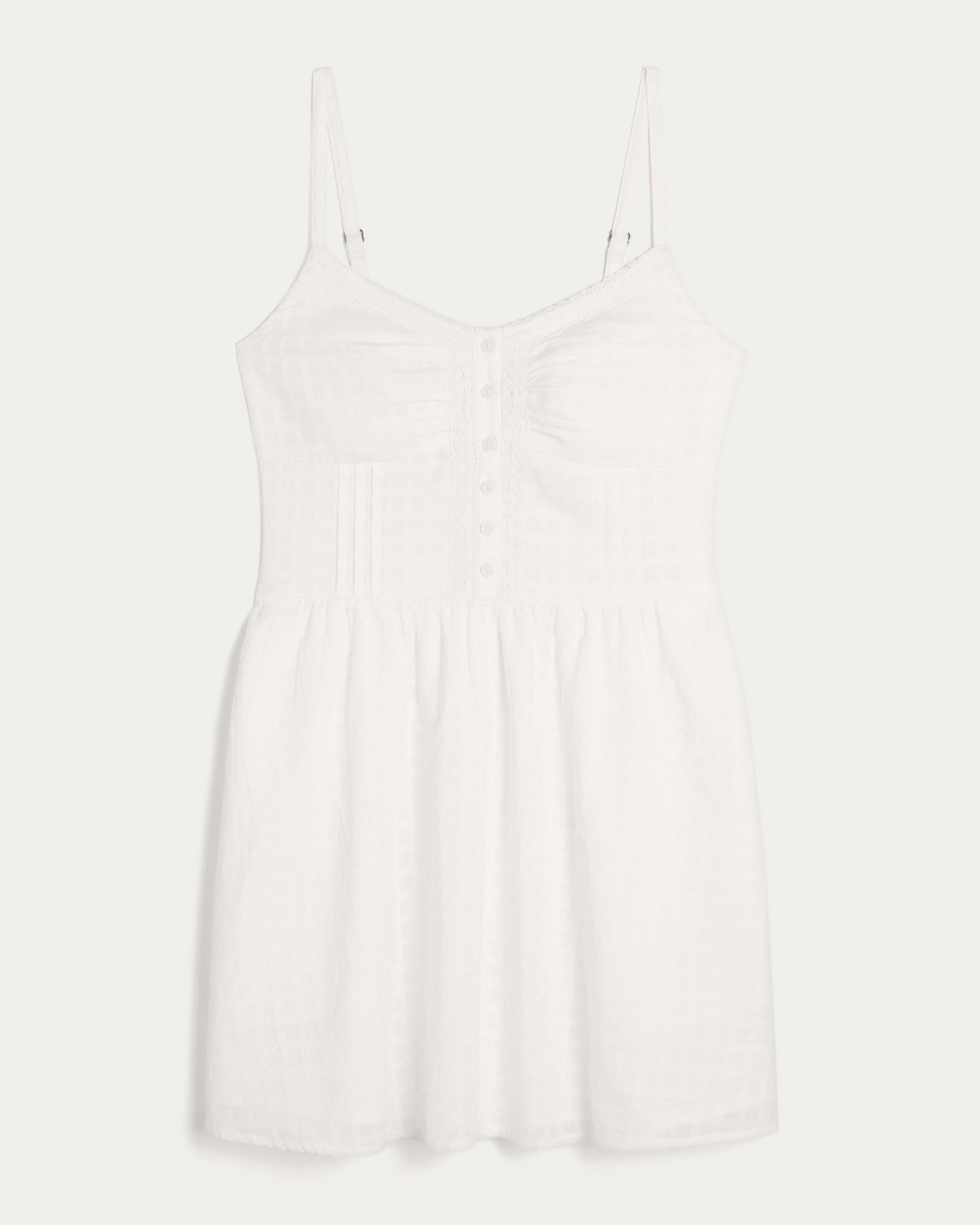 Curvy Lace Trim Mini Dress