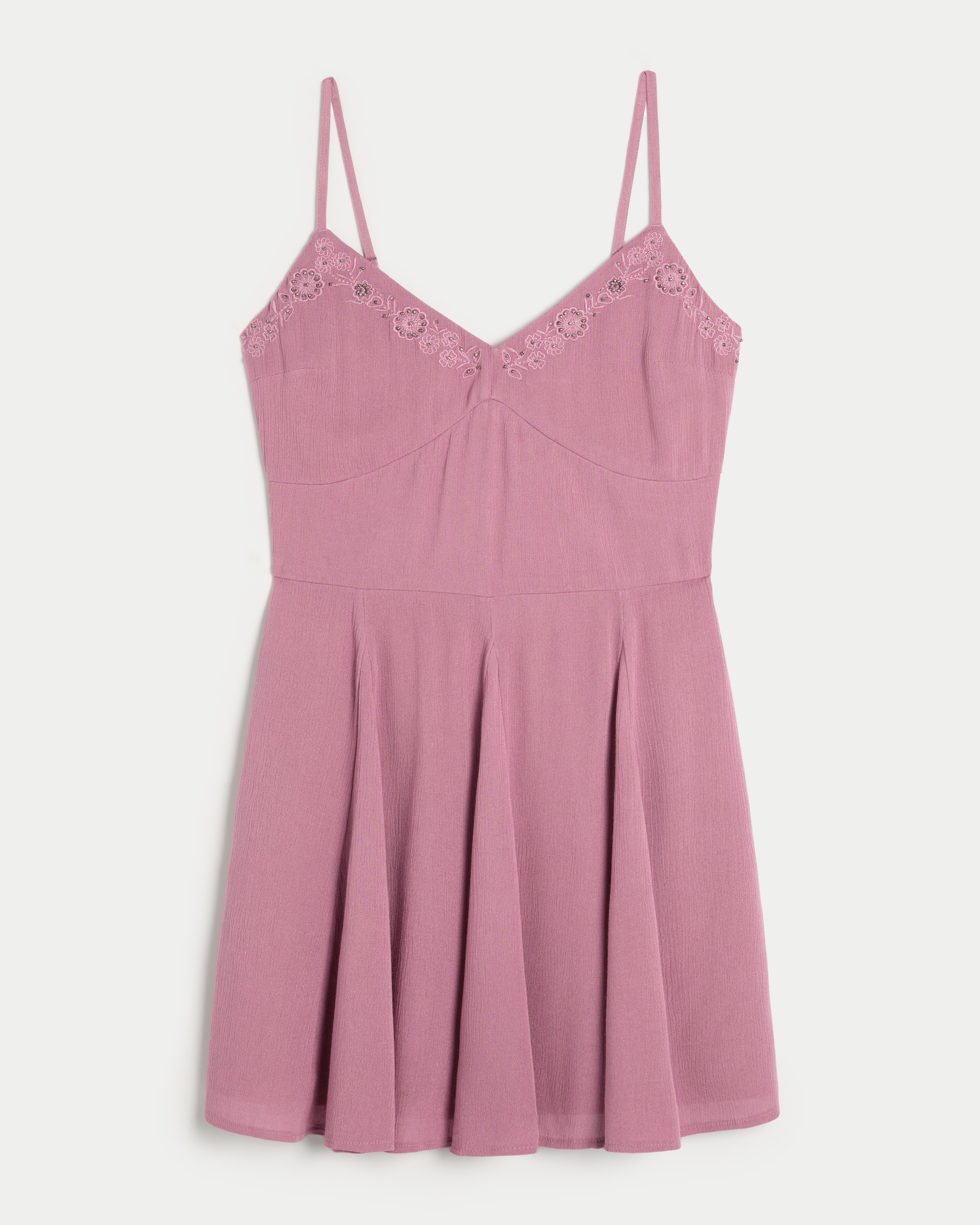 Embroidered Mini Dress