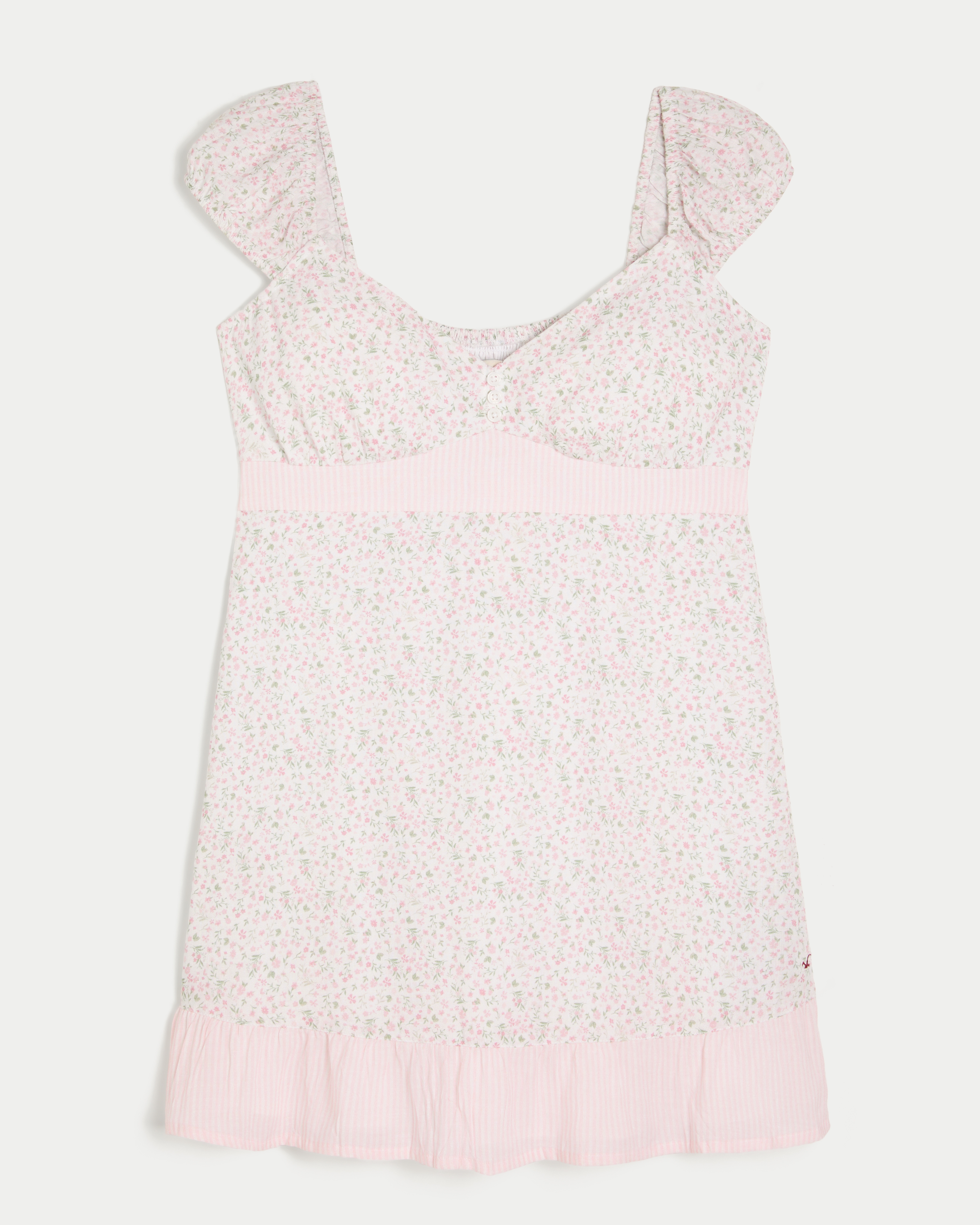 Cap Sleeve Babydoll Mini Dress
