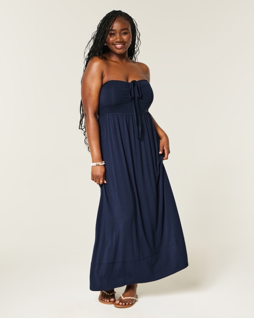 Strapless Knit Maxi Dress