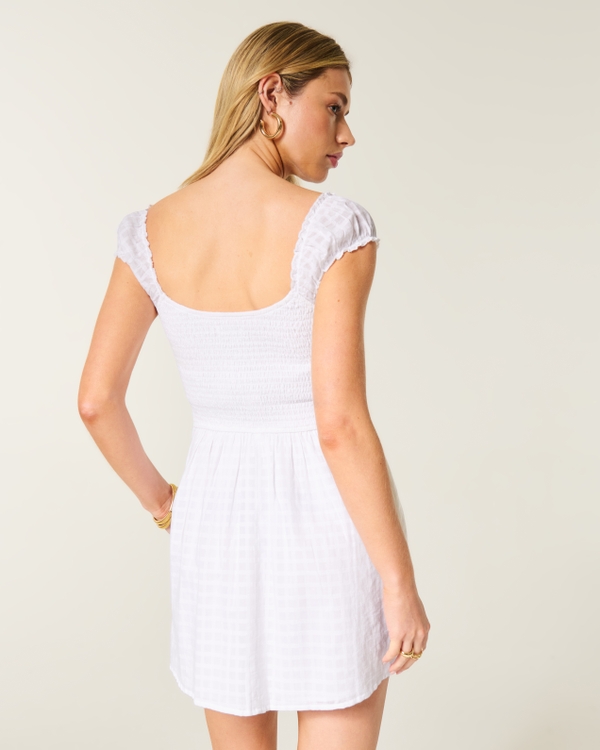 Women's Cap Sleeve Button Front Mini Dress | Women's Sale | HollisterCo.com
