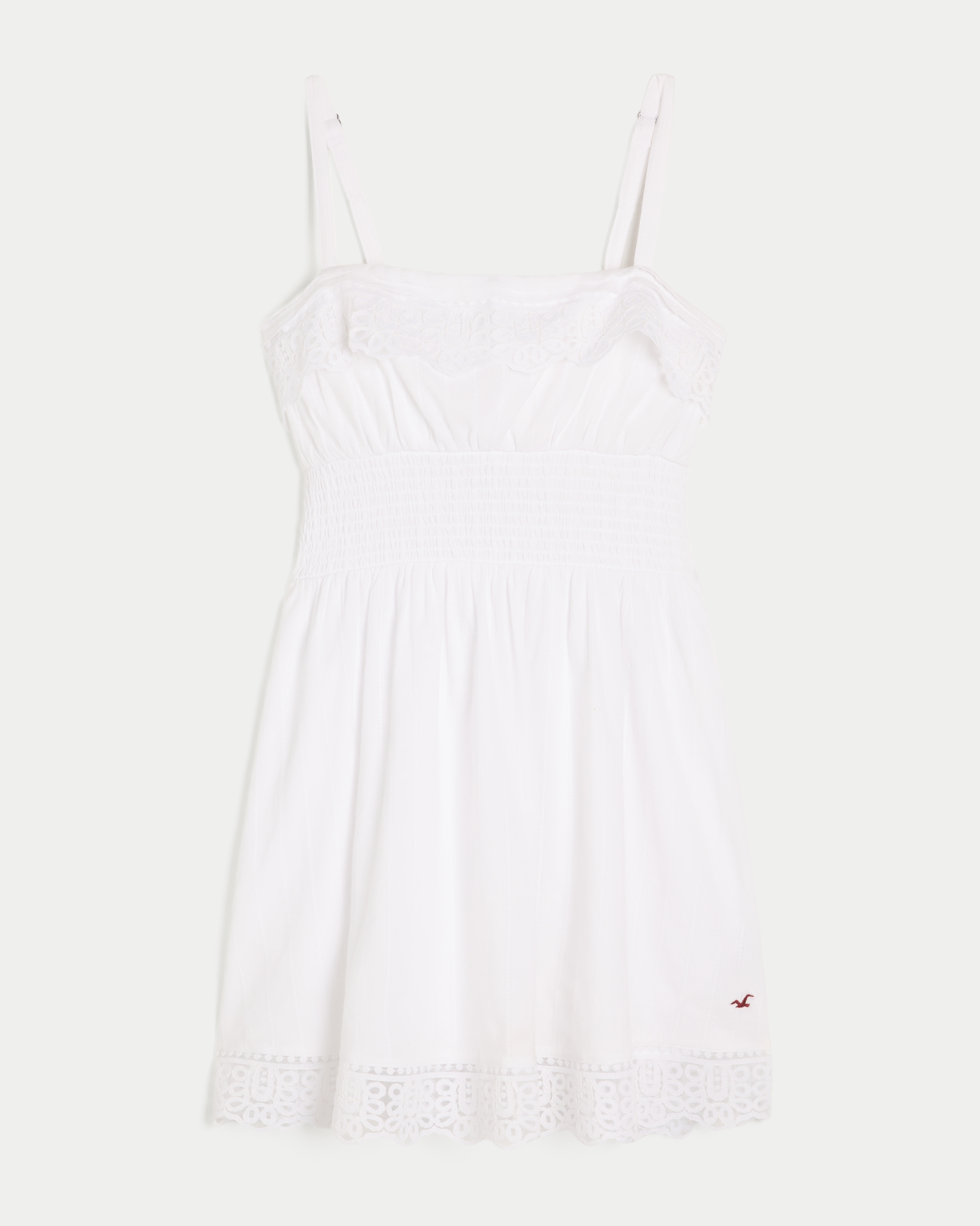 Lace Trim Mini Dress