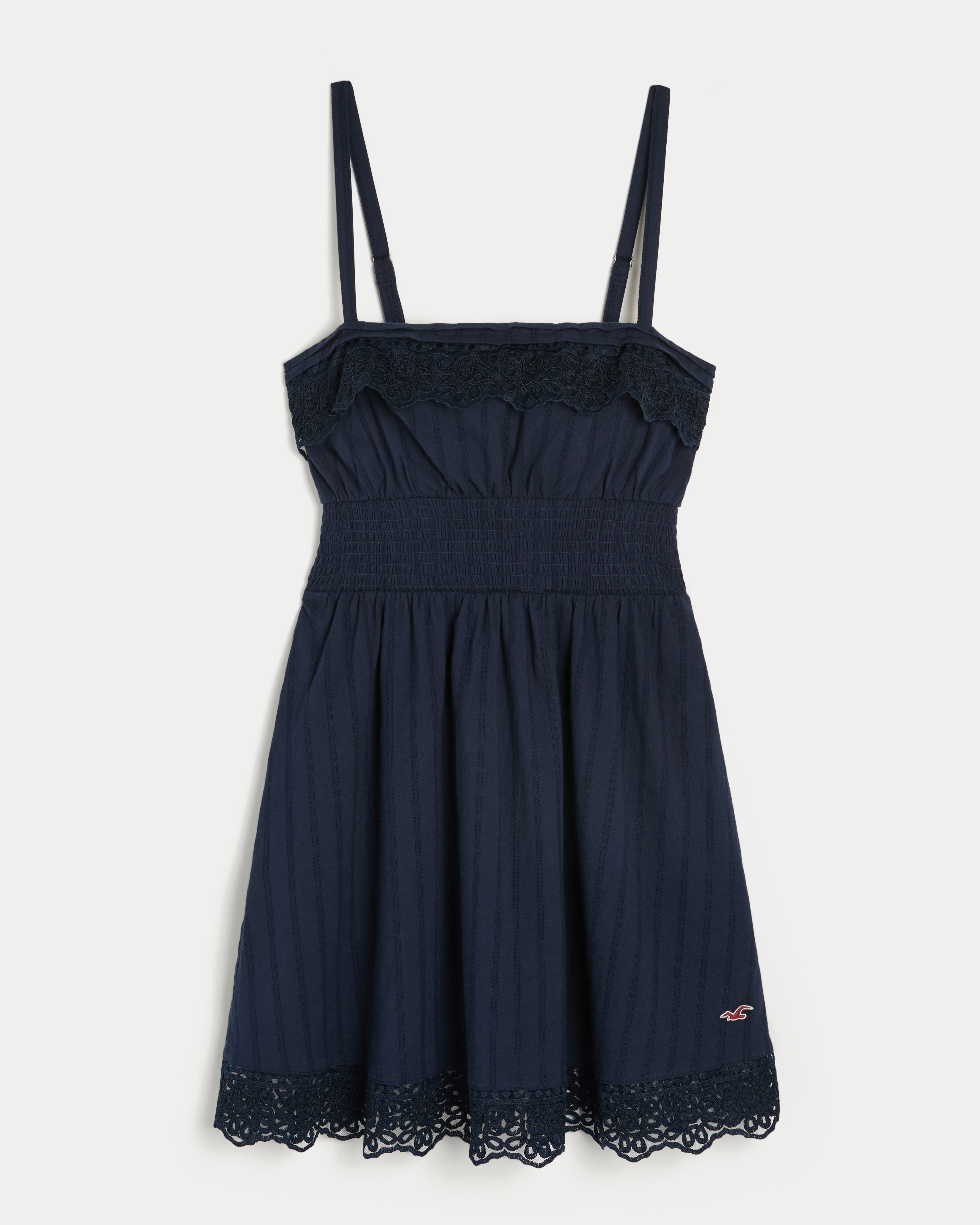 Lace Trim Mini Dress