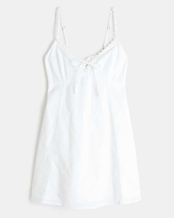 Daisy Trim Mini Dress, White view 2