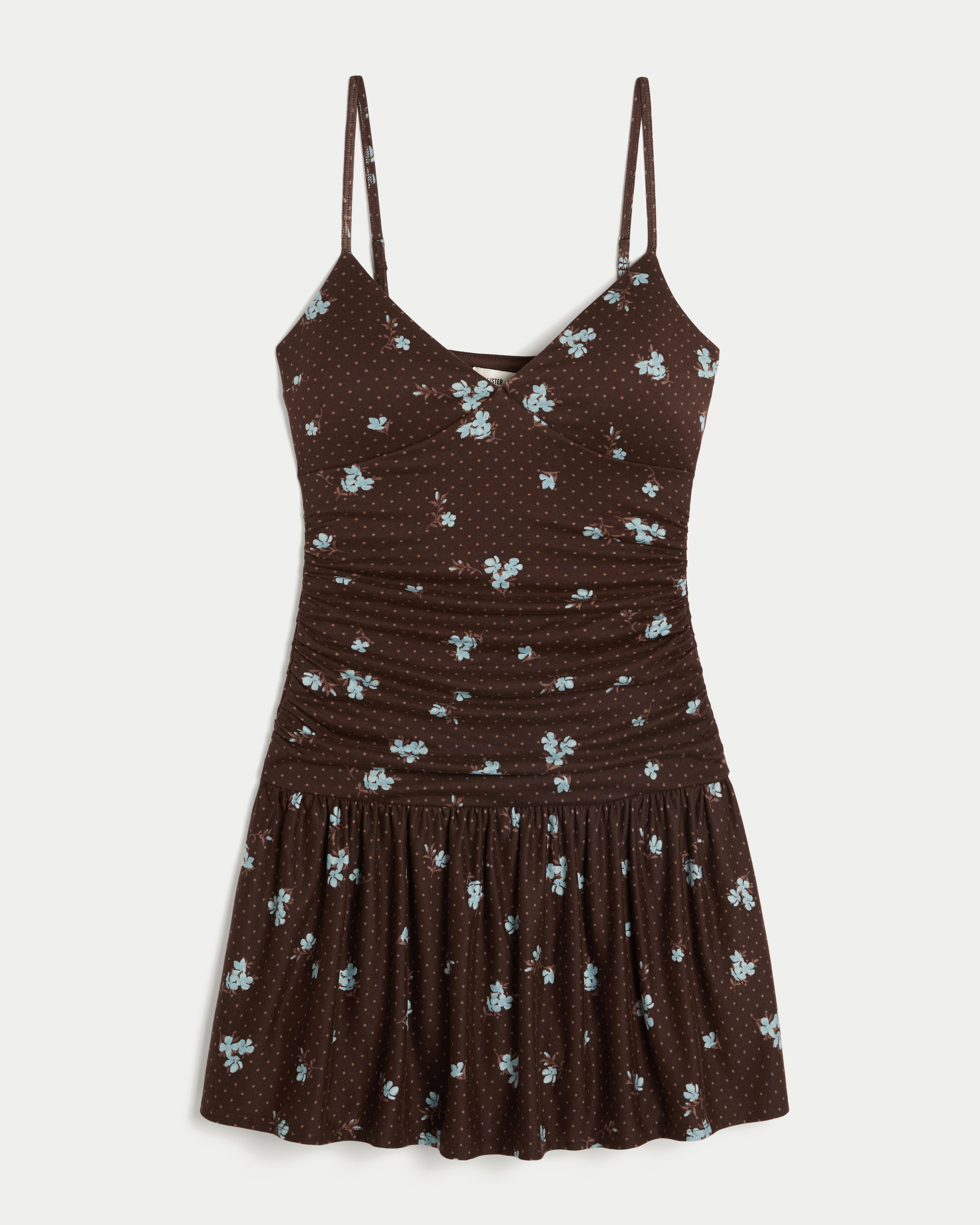 Knit V-Neck Mini Dress