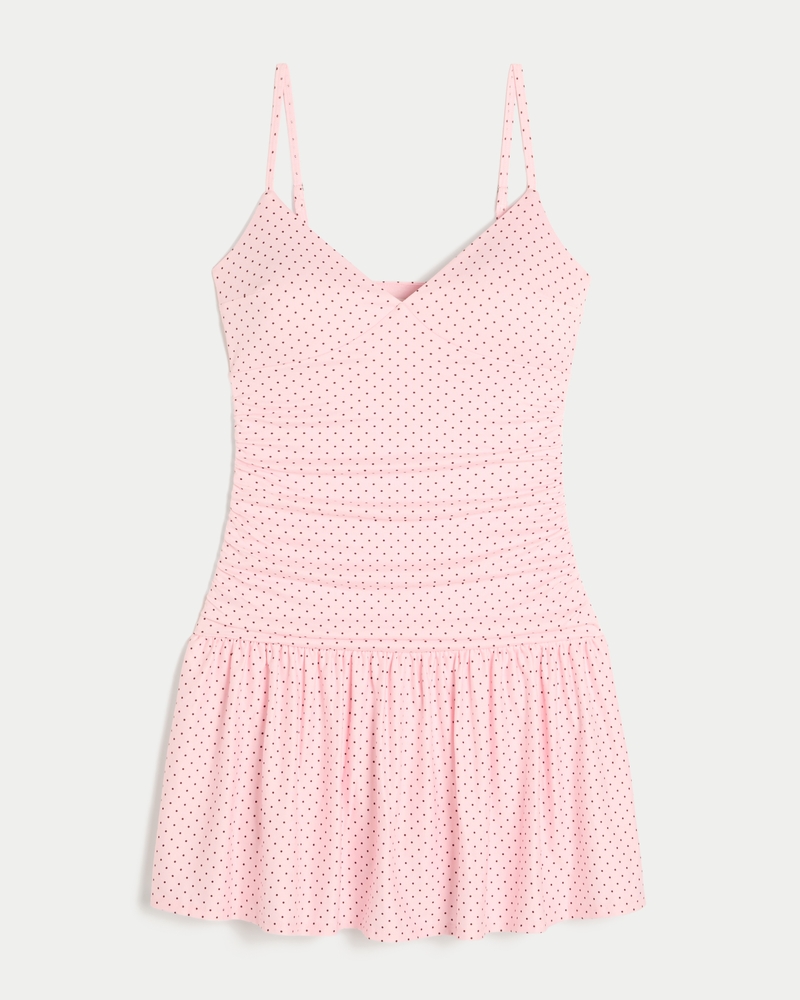 hollister knit dress Women's Tie Back Babydoll Sweater Mini Dress | Women's Clearance