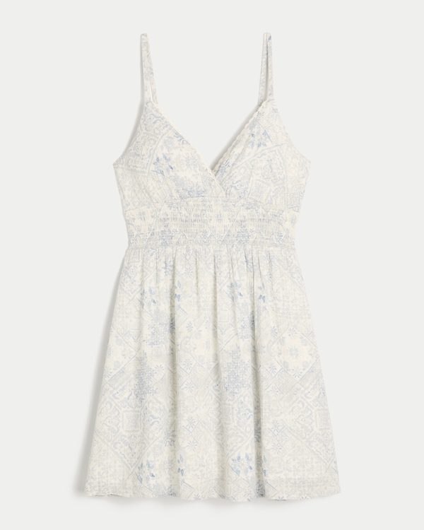 Smocked Waist Mini Dress