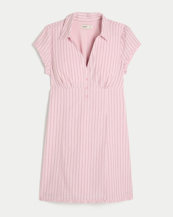 Women's Short-Sleeve Collared Shirt Dress | Women's Dresses |  HollisterCo.com