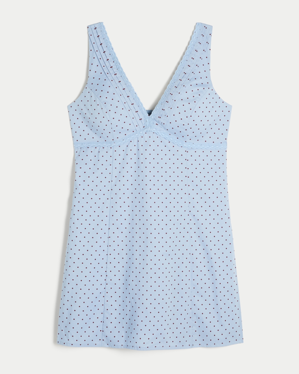 Lace Trim Mini A-Line Dress