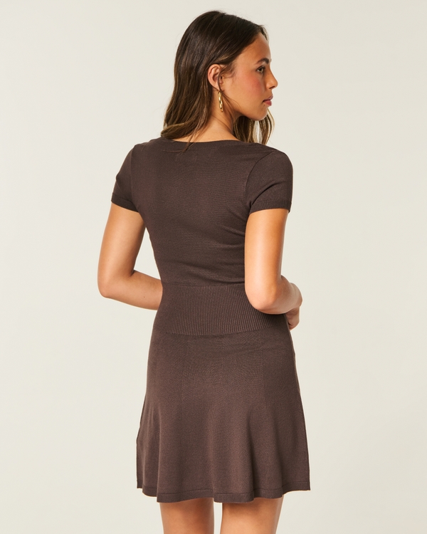 brown short sleeve mini dress Women's Short-Sleeve Sweater Color:Silver Cloud YCRF_M_Intimates_Let Tahari Arthur S. Levine Formal dress weather dressing