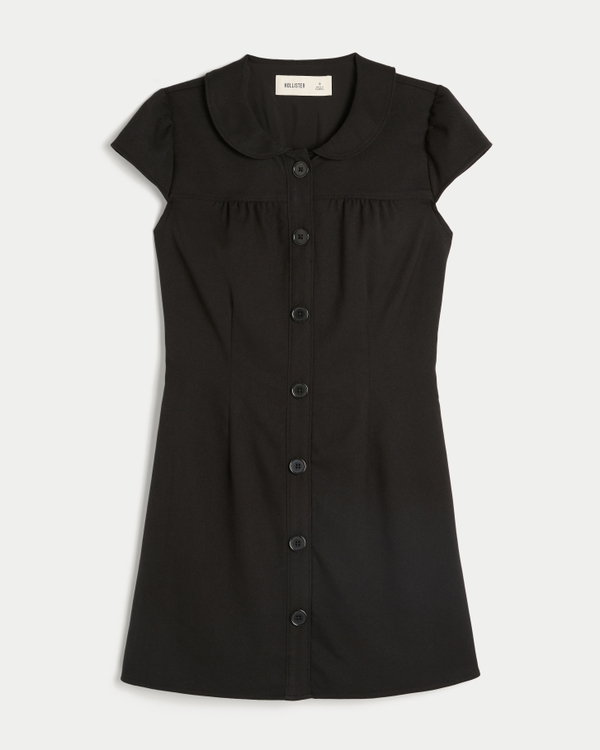 peter pan collar black dress Women's Mini dress for girls CHINA SILK Jovani 04409 Black White Size:38W | 34-36L