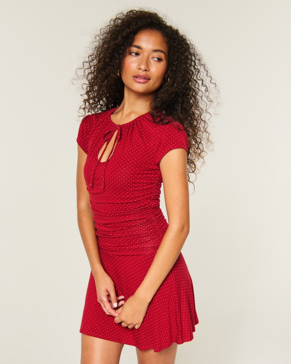 Knit Keyhole Mini Dress