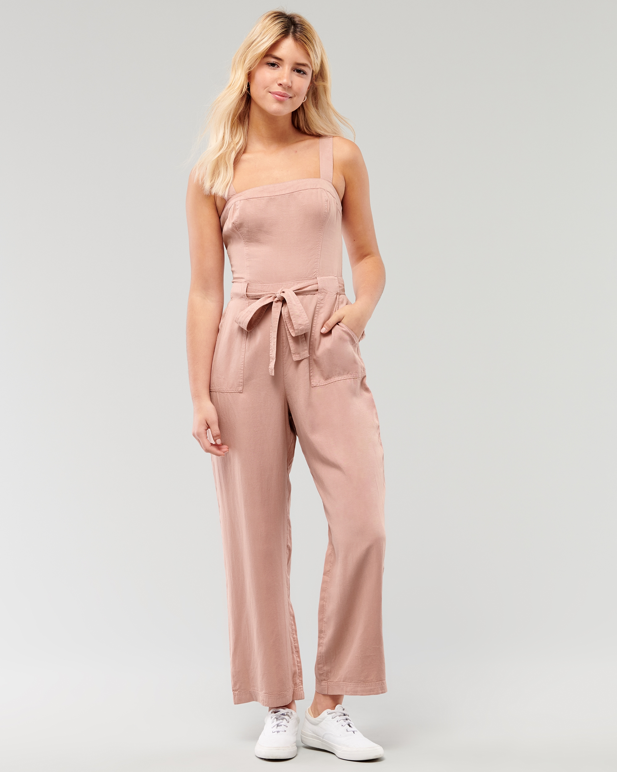 hollister pink jumpsuit