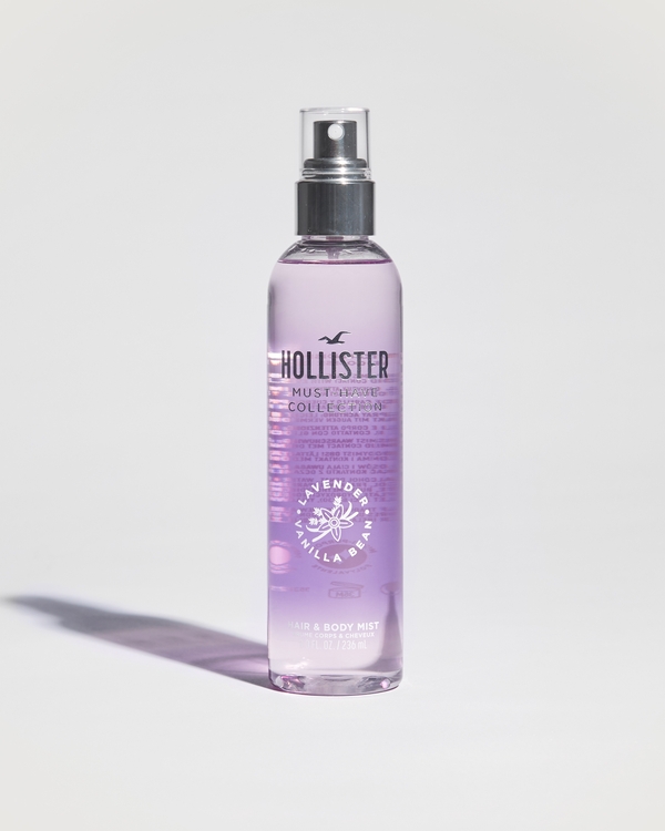 Hollister Must-Have Collection Lavender + Vanilla Bean Mist, 8.0 Fl Oz Lavender & Vanilla Bean