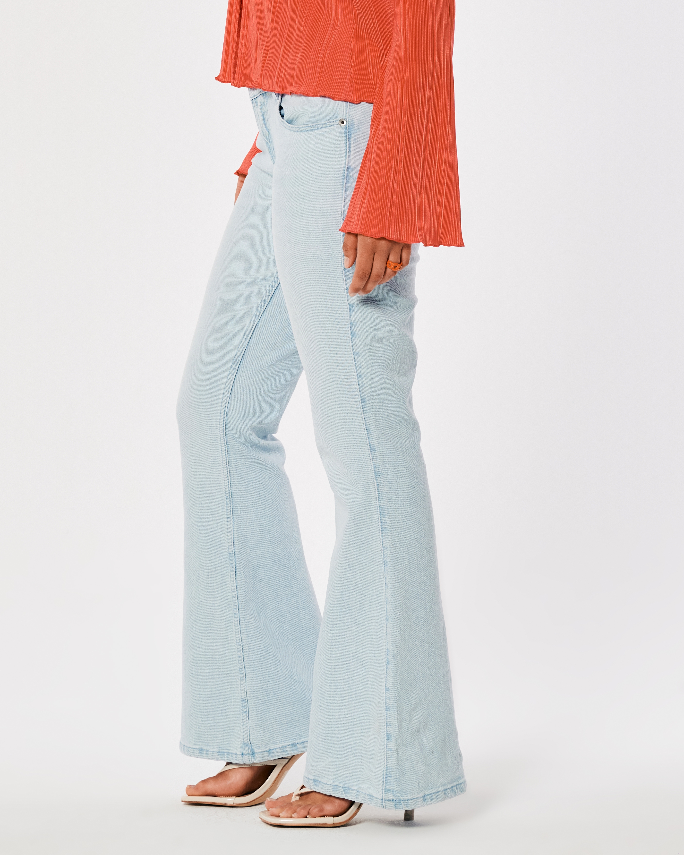 Social Tourist Low-Rise Light Wash Ultra-Baggy Flare Jeans