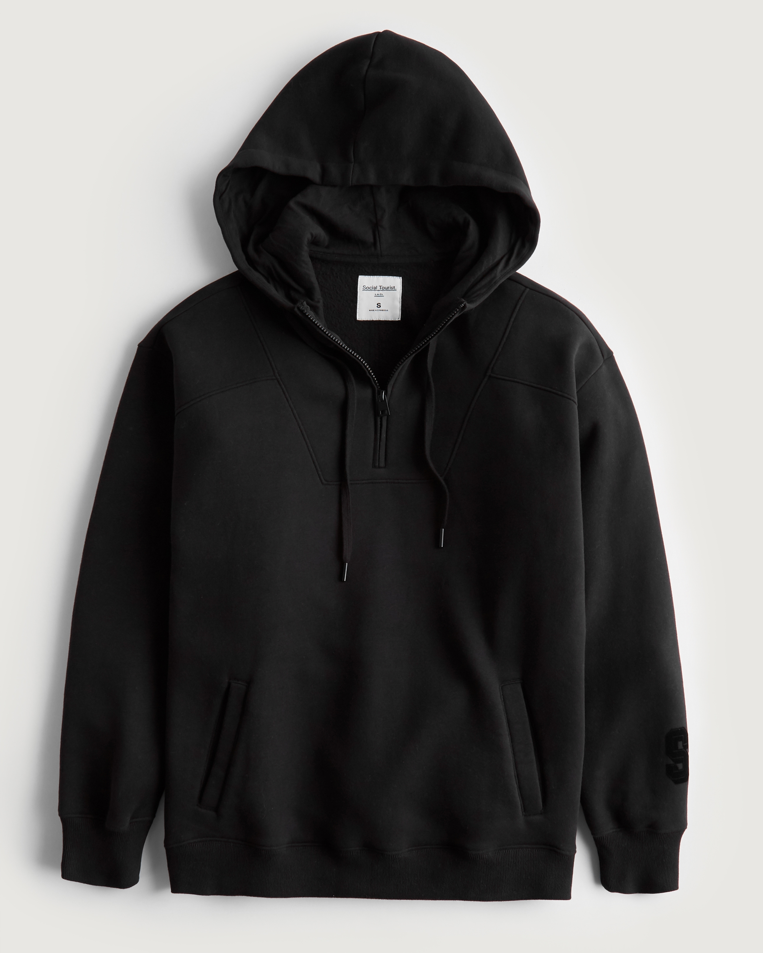 Hollister Social Tourist Oversized Logo Quarter-Zip Hoodie | Bramalea ...