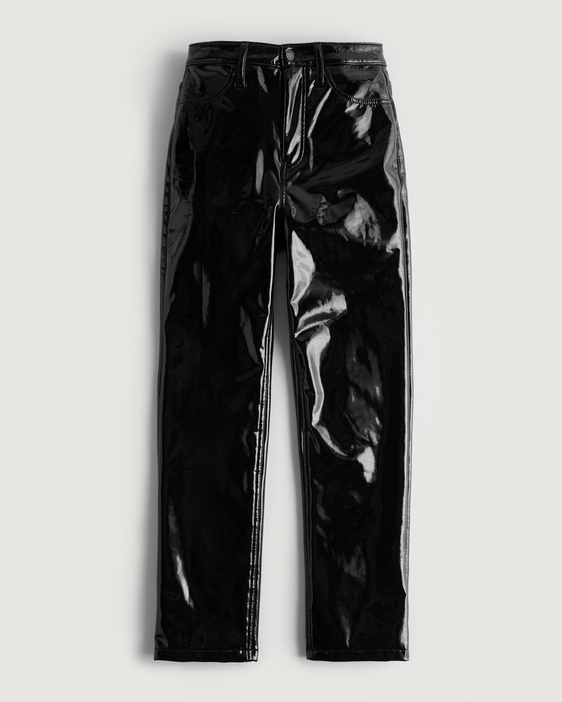 Social Tourist Ultra High-Rise Vegan Patent Leather Straight Pants