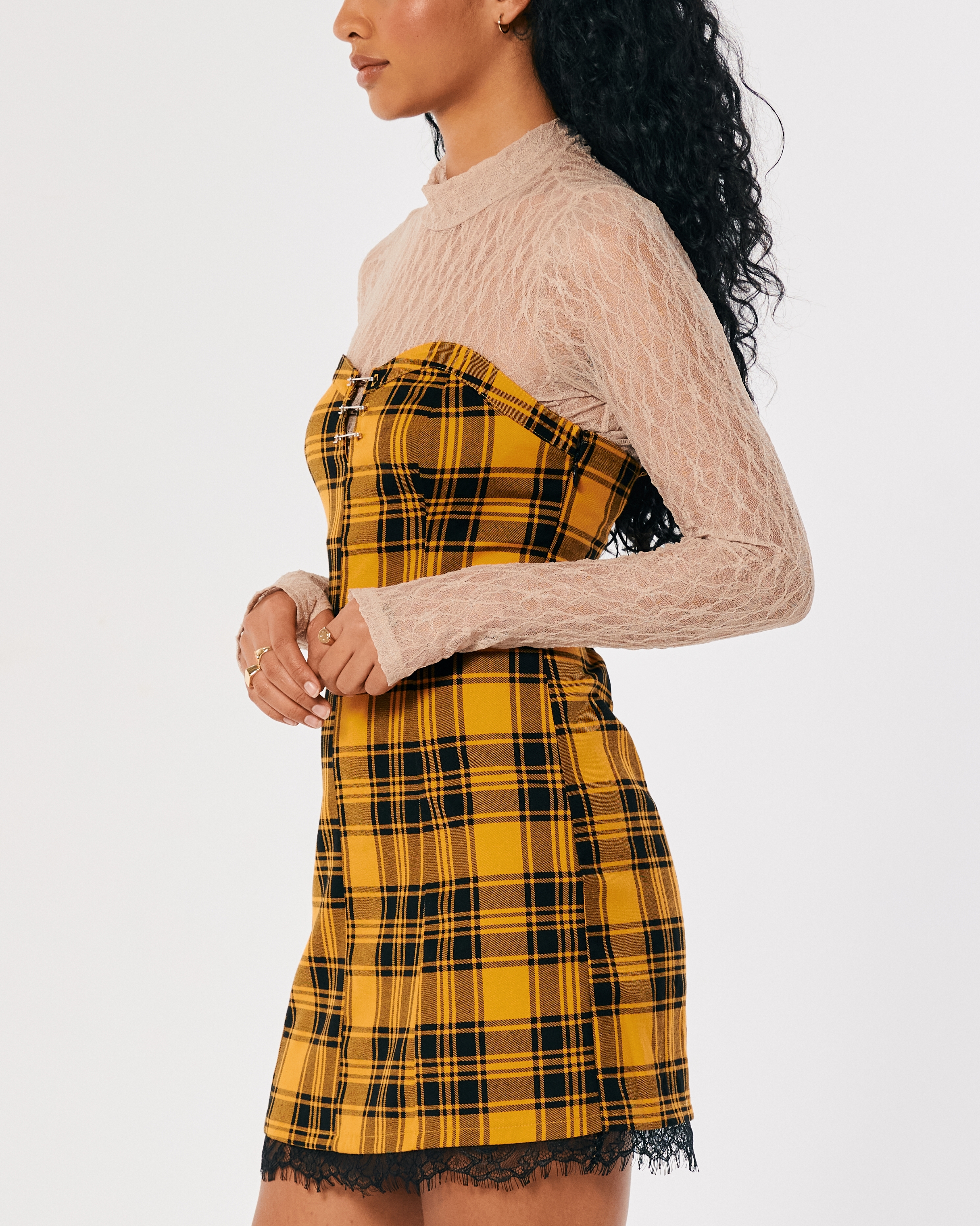 Forever 21 clearance yellow plaid dress