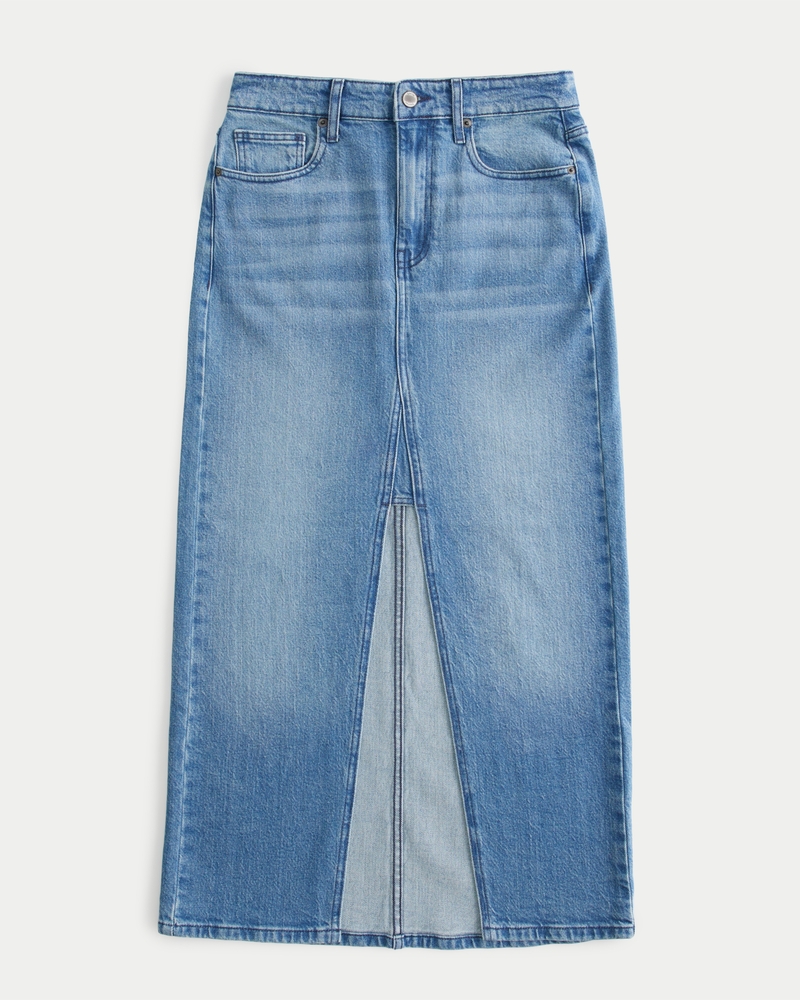 Maxi denim deals skirts hollister