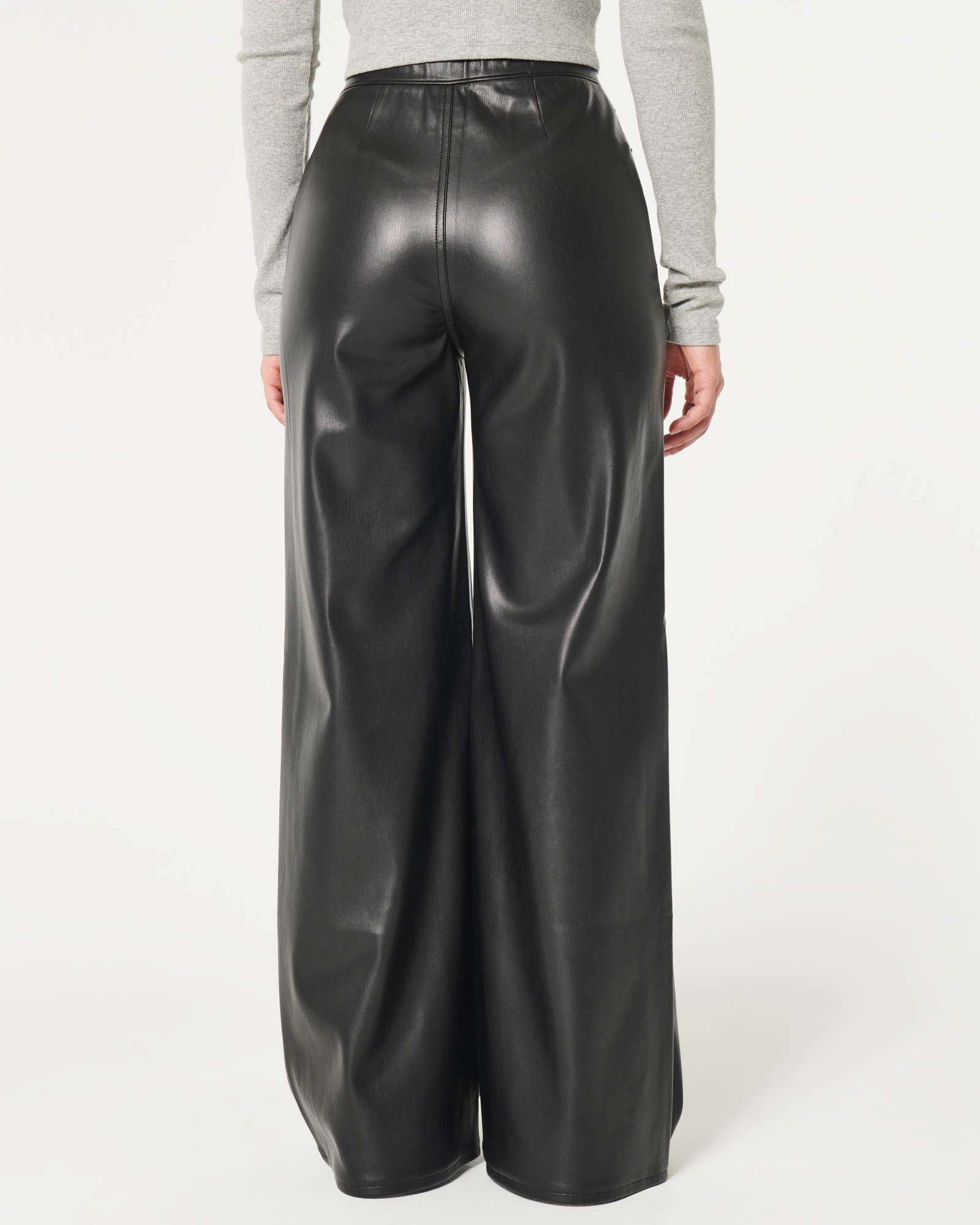 HOLLISTER Leather trousers for women, Buy online