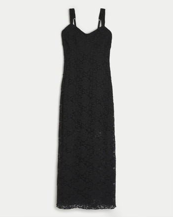 Hollister black lace dress top