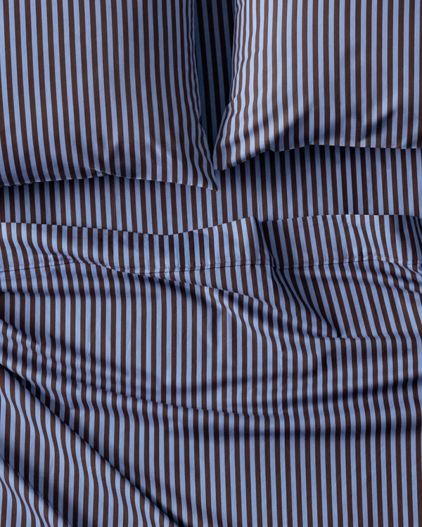 Hollister x Target Percale Stripe Sheet Set, Blue Stripe view 2