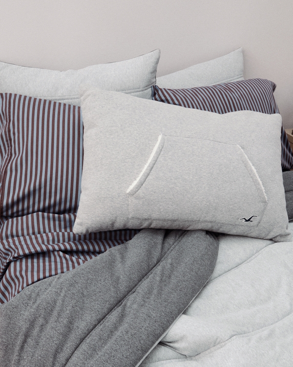 Hollister x Target Oversized Study Buddy Pillow, Heather Grey view 1