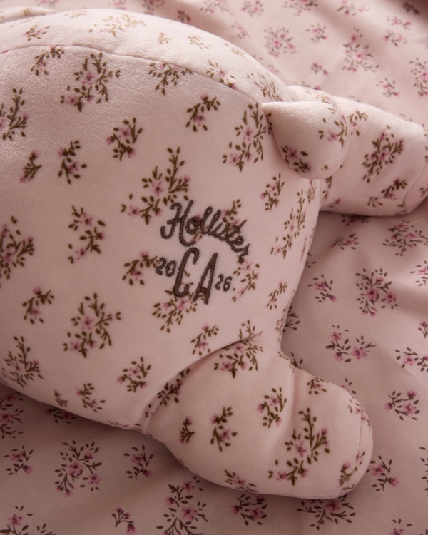 Hollister x Target Pink Floral Bear Weighted Plush Throw Pillow, Pink Floral view 2