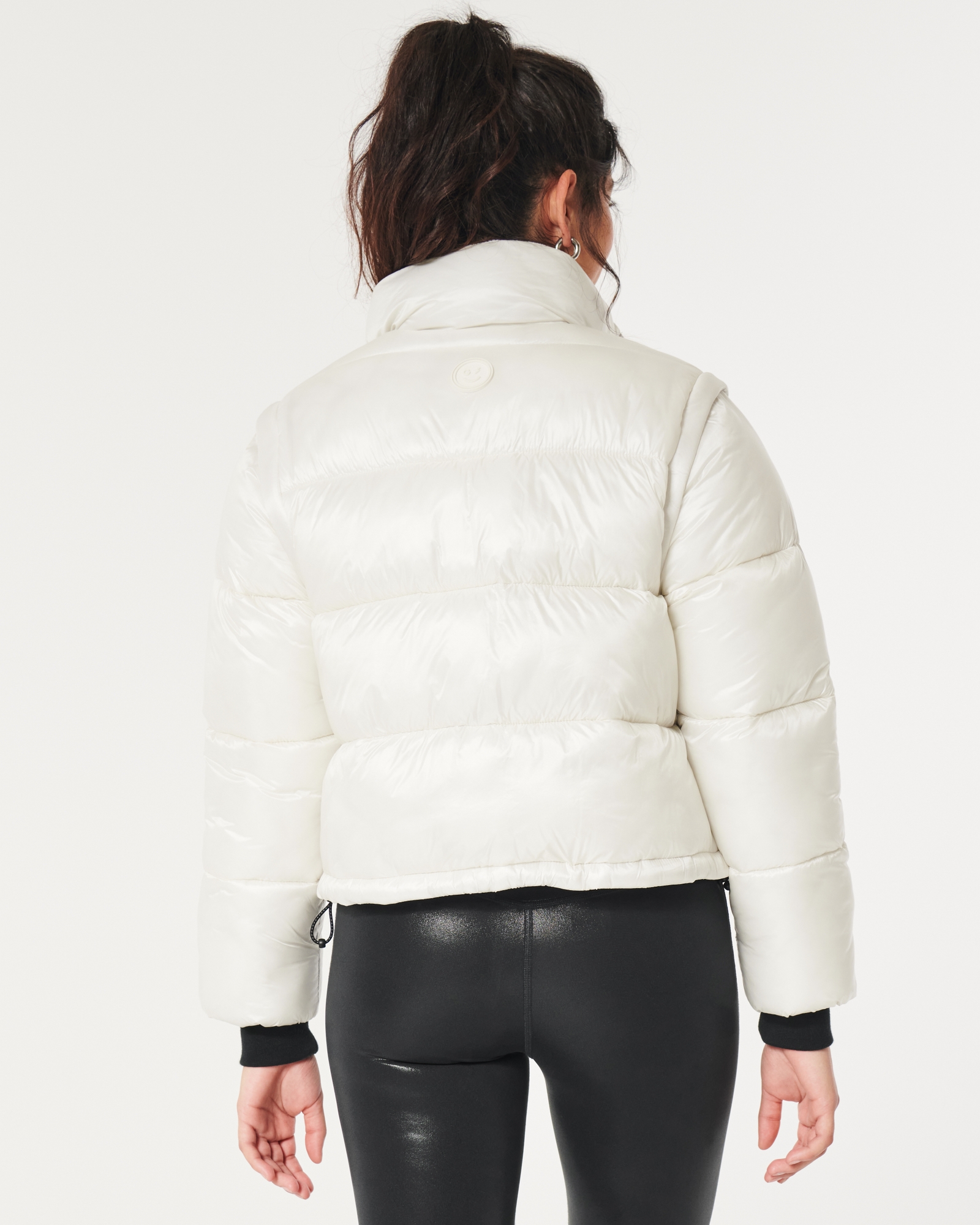 Hollister Corduroy White Puffer Jacket Size M - $50 (58% Off Retail
