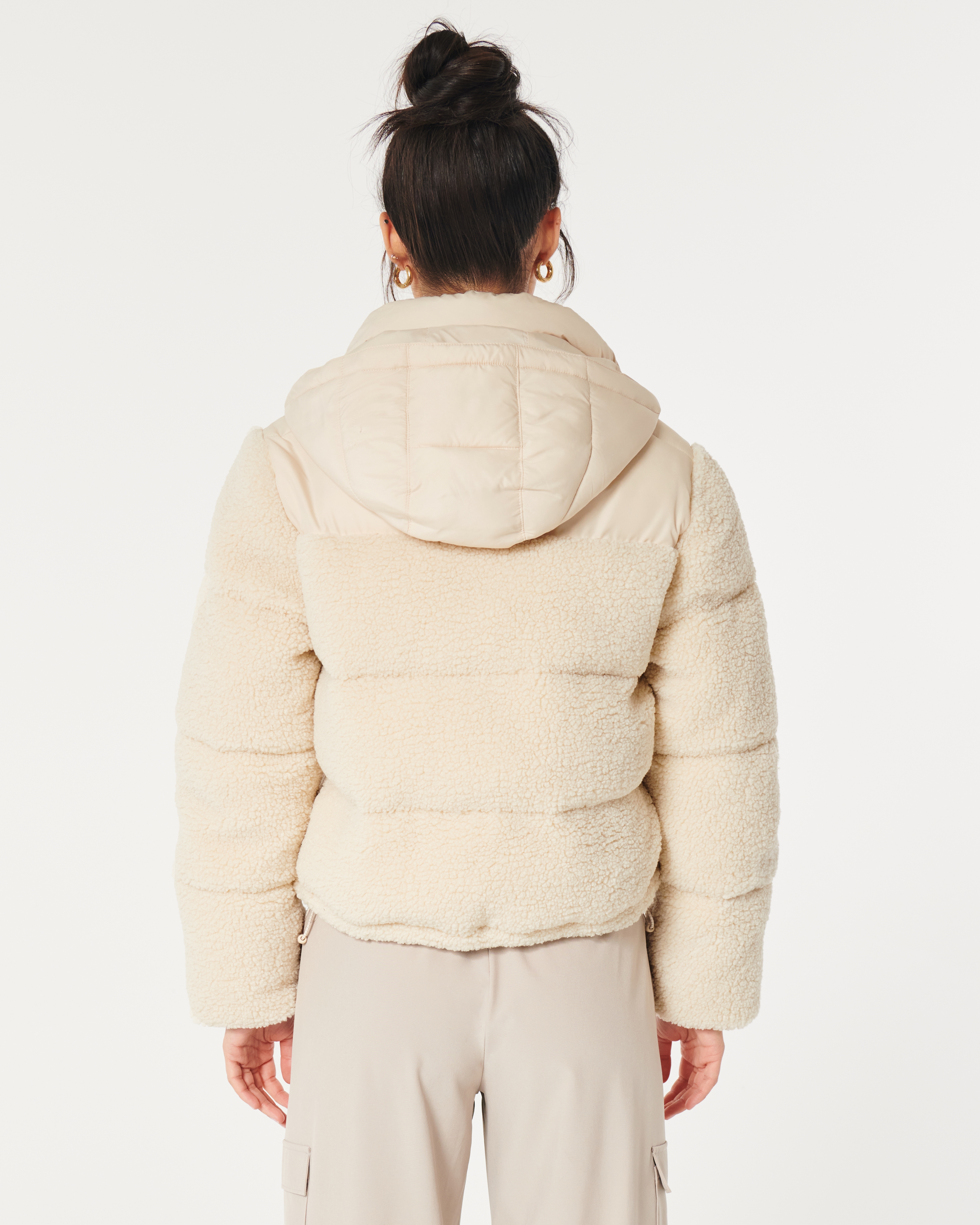 Doudoune doublée de sherpa hollister hot sale