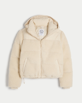 VESTE FEMME NEUVE HOLLISTER HERITAGE SHERPA DOUBLÉE PARKA ORG. 140 $ taille  S