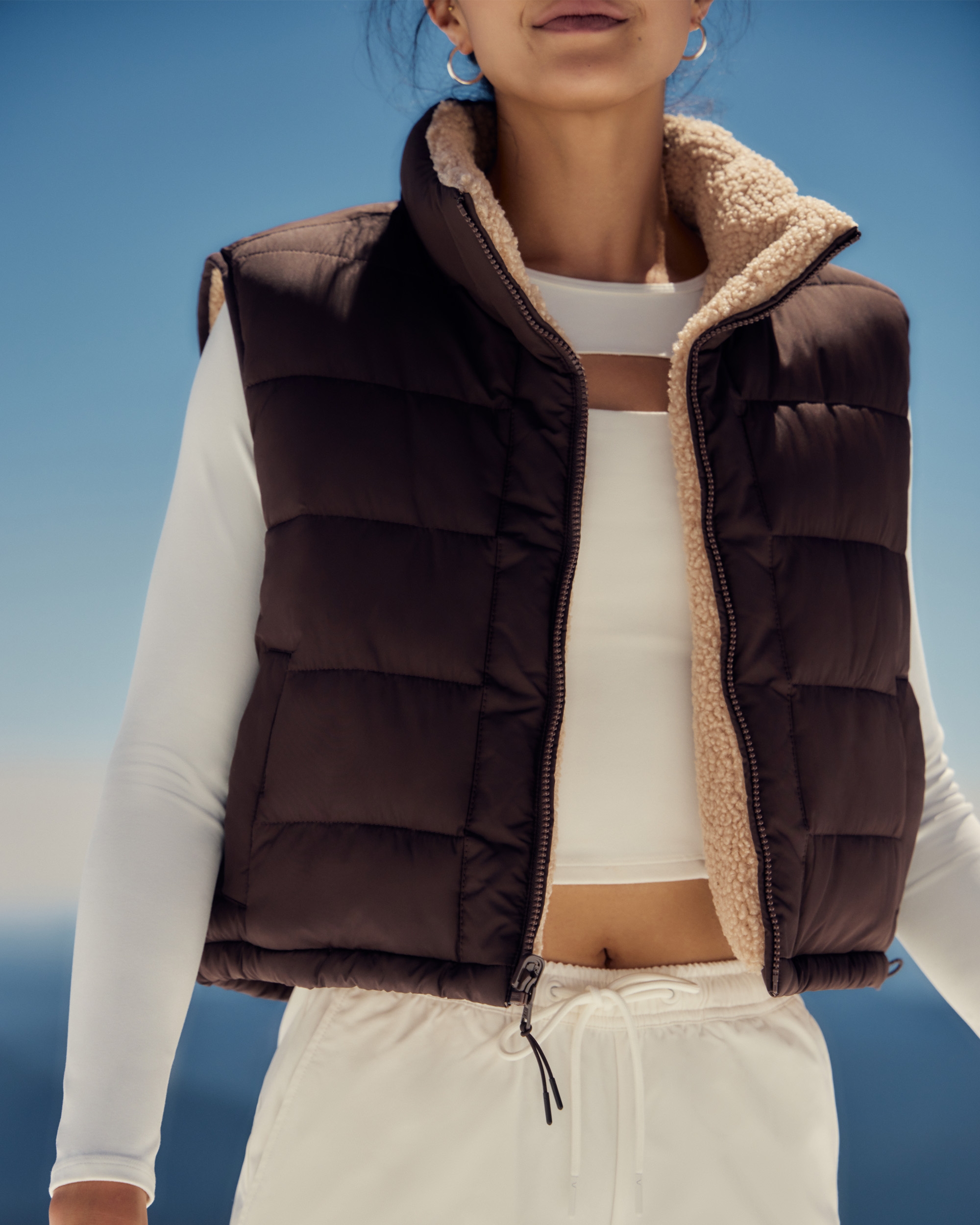 Women's Gilly Hicks Sherpa-Lined Reversible Vest | Women's Jackets