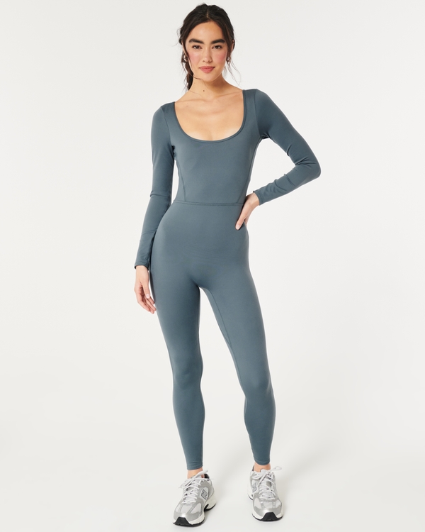 Gilly Hicks Active Recharge Long-Leg Onesie, Blue Grey